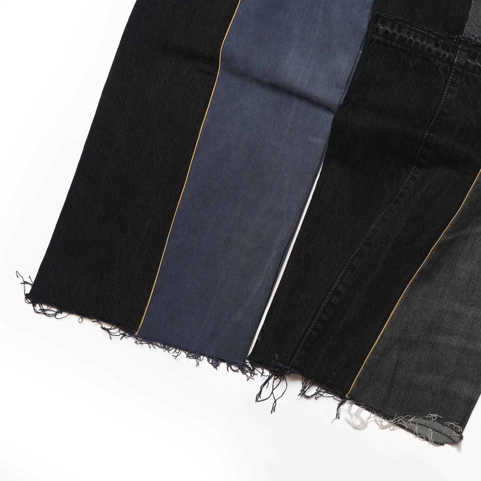 AT-268 | パッチワークデニムパンツ パターンver | Color:24 | Size:S【REHERSALL_リハーズオール】