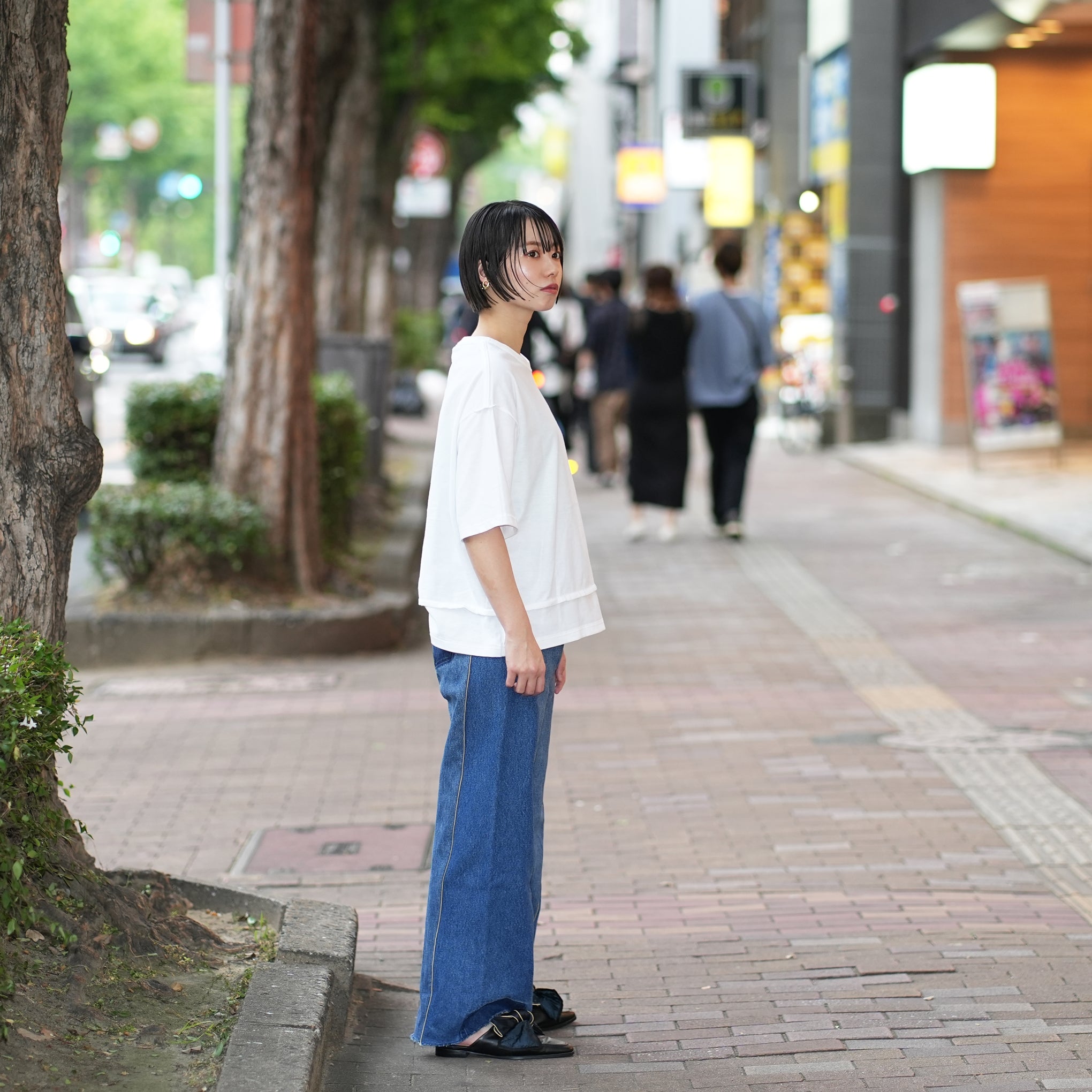 No:MATE-250 | Name:リバーシブルBIG T | Color:Wht/Blk | Size-F【REHERSALL_リハーズオール】
