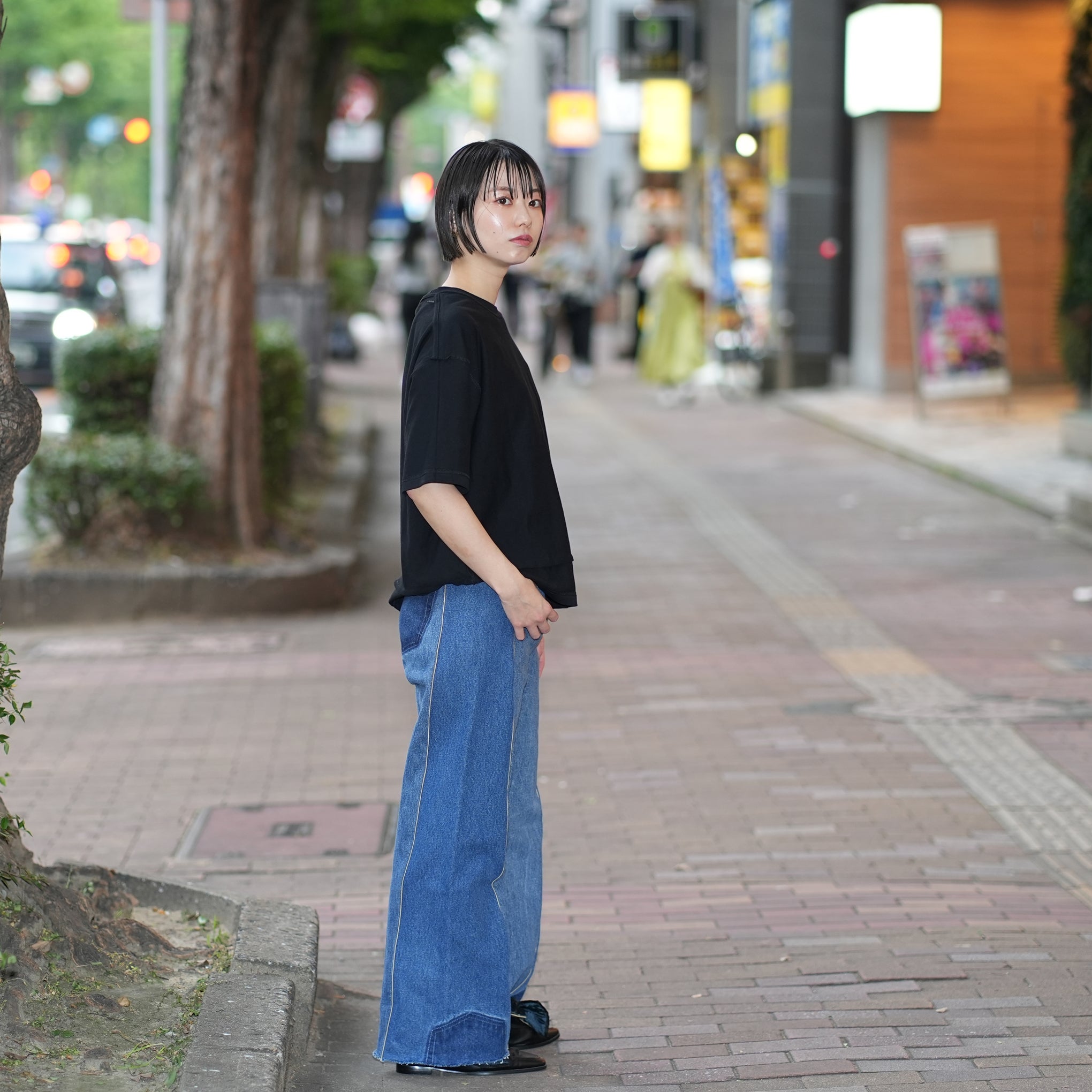 No:MATE-250 | Name:リバーシブルBIG T | Color:Wht/Blk | Size-F【REHERSALL_リハーズオール】
