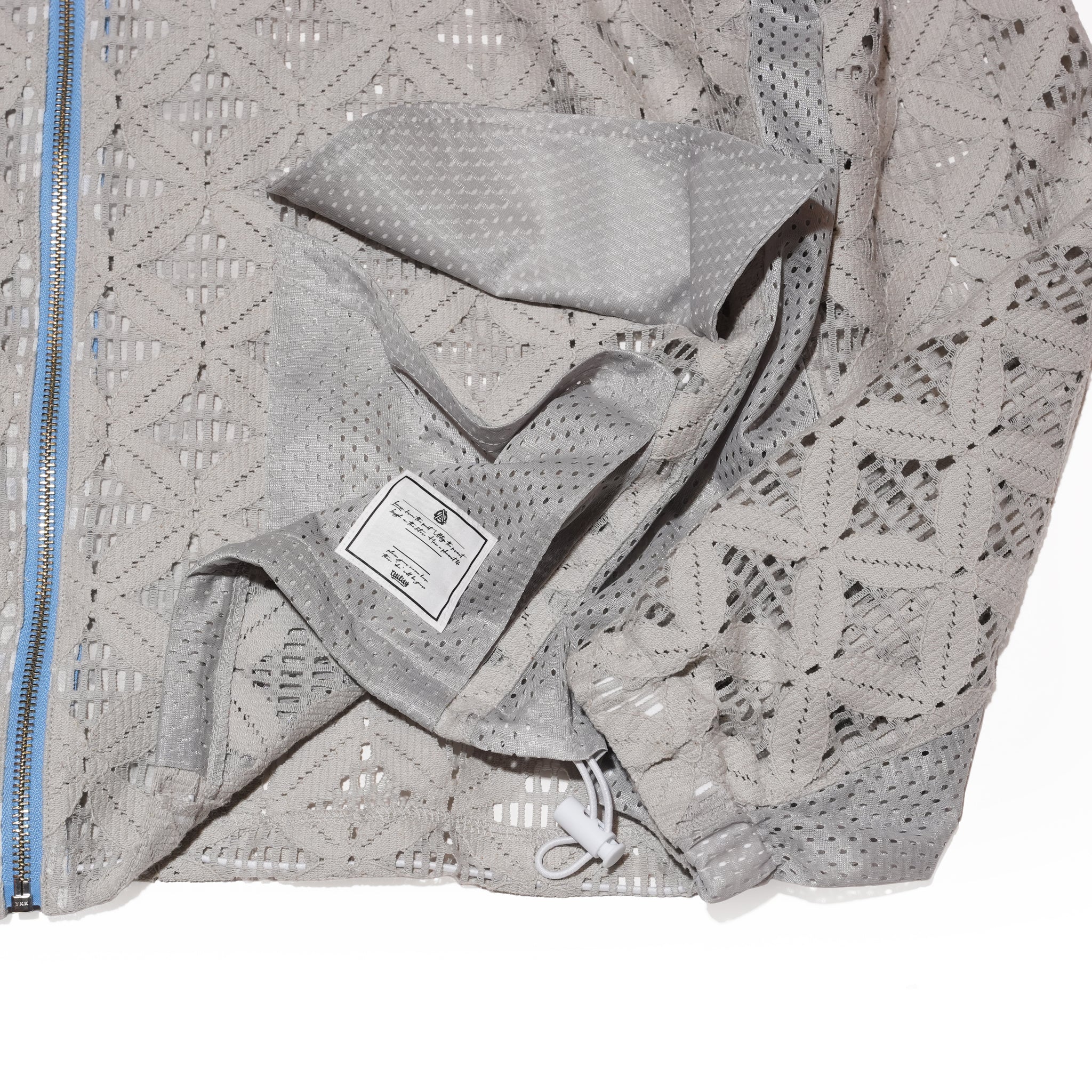 Flower mesh zip hoodie – Gray | EFFECTEN