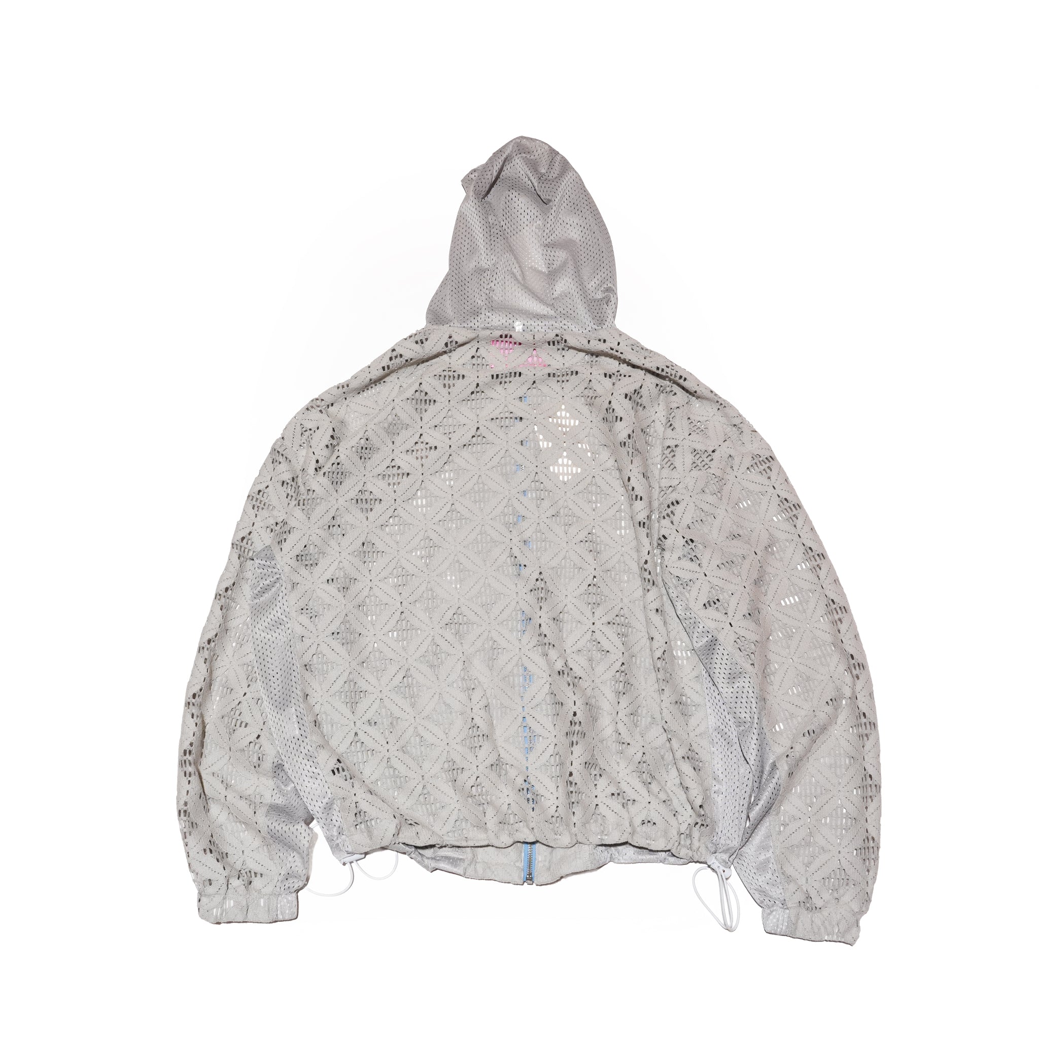 Flower mesh zip hoodie – Gray | EFFECTEN