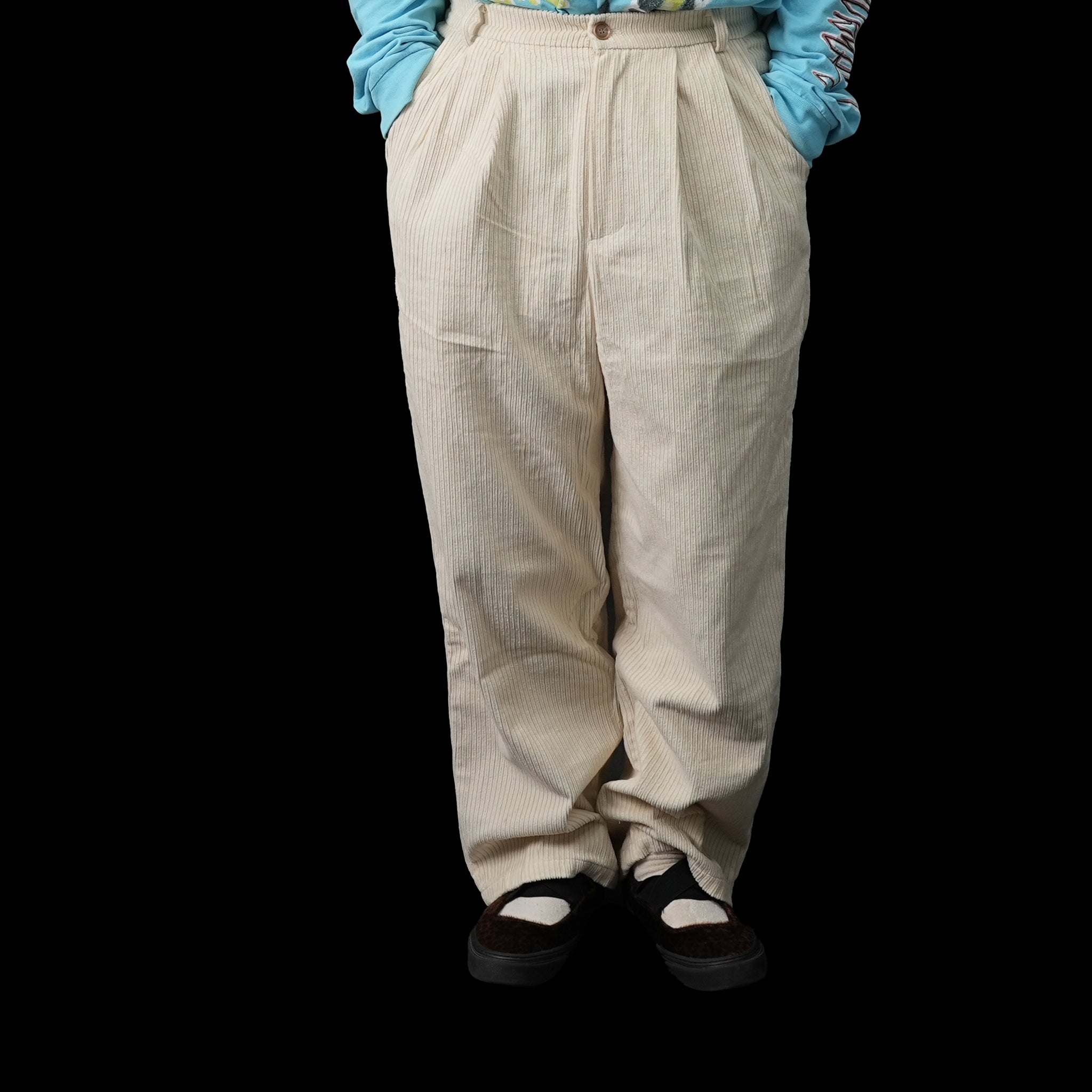 No:co-2023aw03e | Name:EASY WIDE CORDUROYPANTS | Color:Cream【CONICHIWA BONJOUR_コニチワボンジュール】