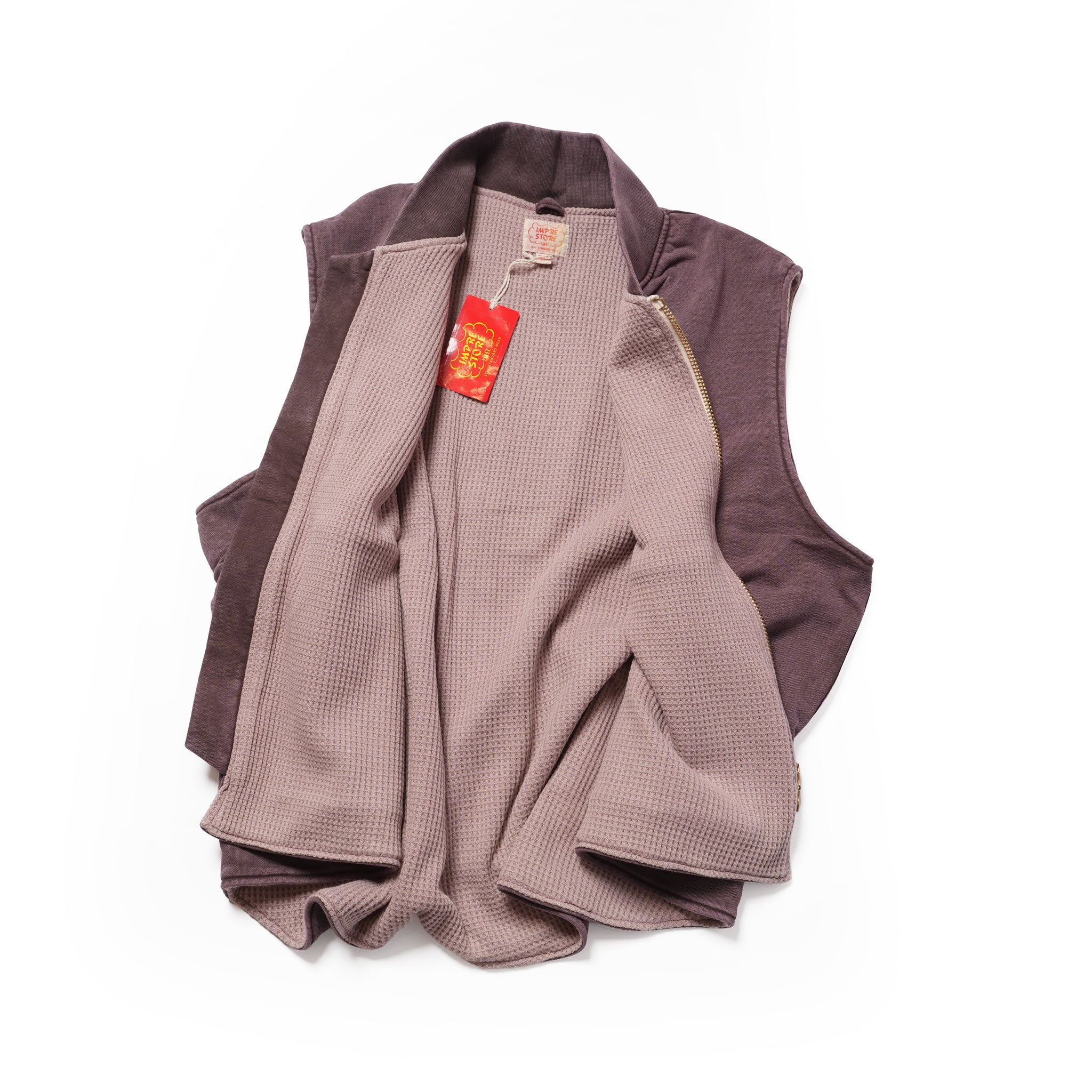 Cleary_Zip Vest | Color_Brown | No_CZ-ImSt-328A_Brown【IMPRESTORE_インプレストア】