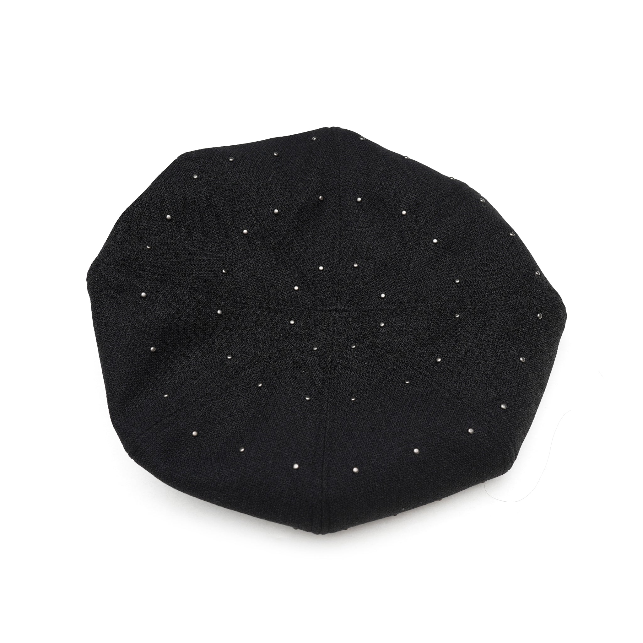 No:HT512 | Name:ROOTS ROCKER BERET with DOME STUDS | Color:Black【ORIGINAL JOHN_オリジナルジョン】