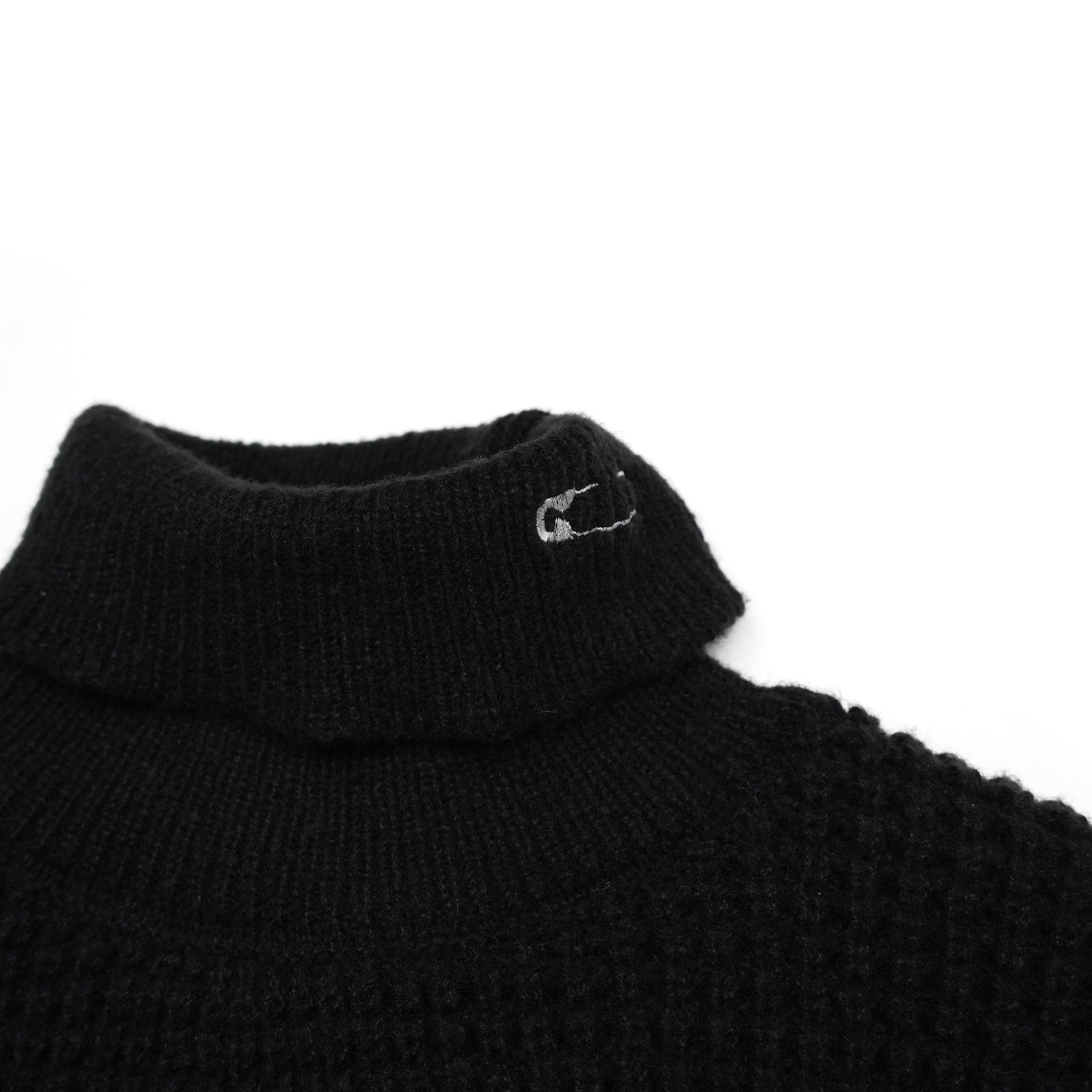 KT511 | WAFFLE ROLLNECK JUMPER | Color:Ivory/Black【ORIGINAL JOHN_オリジナルジョン】