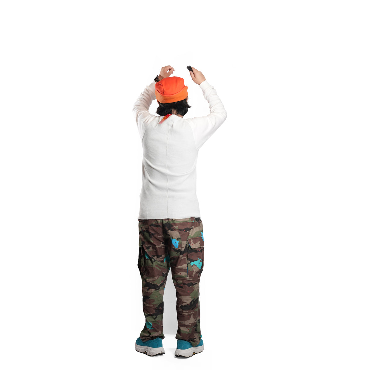 Honeycomb Thermal Freedom L/S Tee / Nelson (White×Gray) | IMPRESTORE