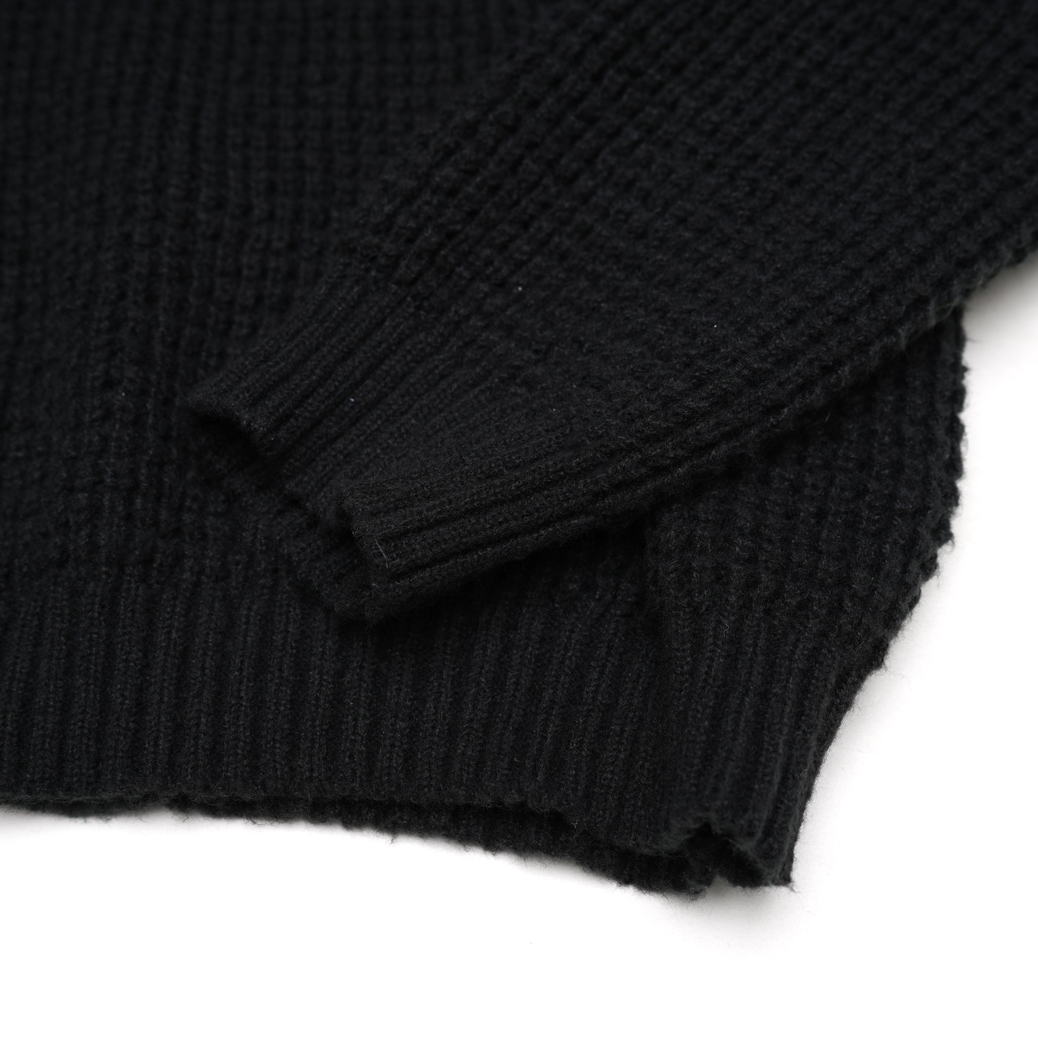 KT511 | WAFFLE ROLLNECK JUMPER | Color:Ivory/Black【ORIGINAL JOHN_オリジナルジョン】