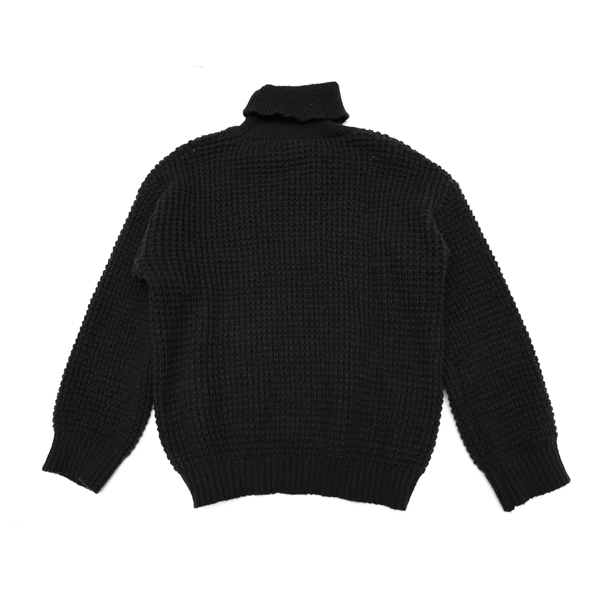 KT511 | WAFFLE ROLLNECK JUMPER | Color:Ivory/Black【ORIGINAL JOHN_オリジナルジョン】
