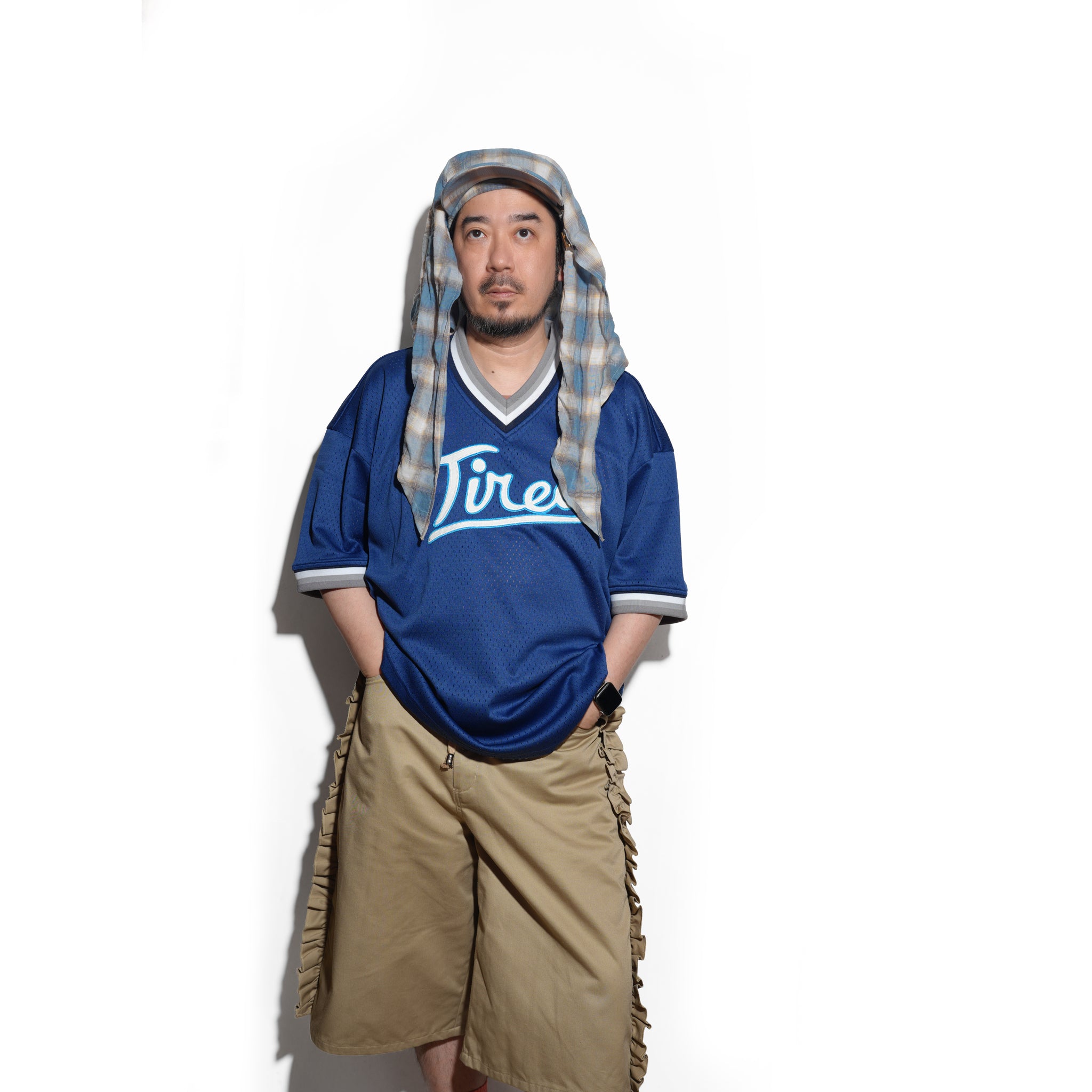 TS00131 | ROUNDERS MESH BASEBALL JERSEY – Navy | TIRED