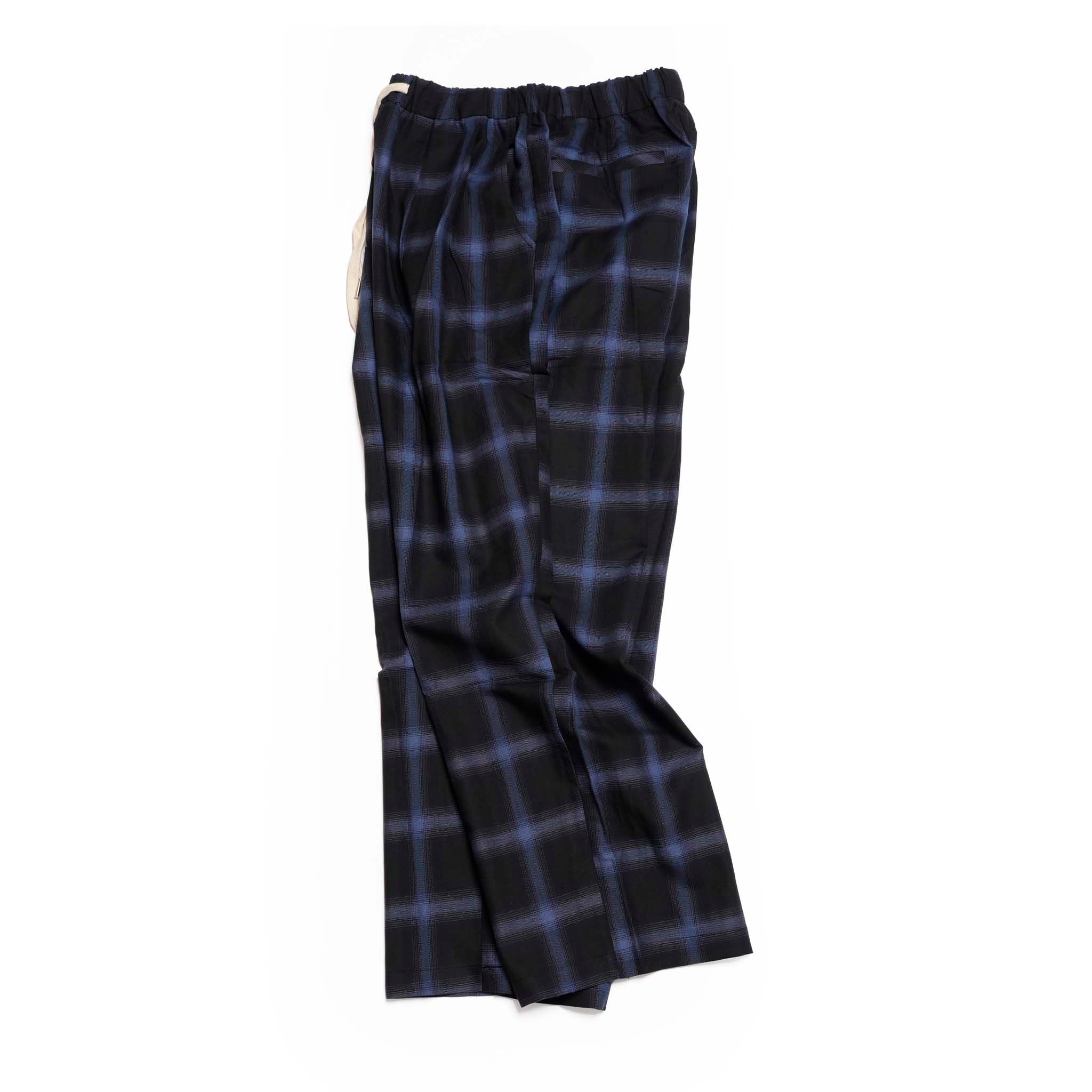NERD CHECKED WIDE PANTS | Color_Blue/Black | No_co2025aw-02_blue/black【CONICHIWA BONJOUR_コニチワボンジュール】