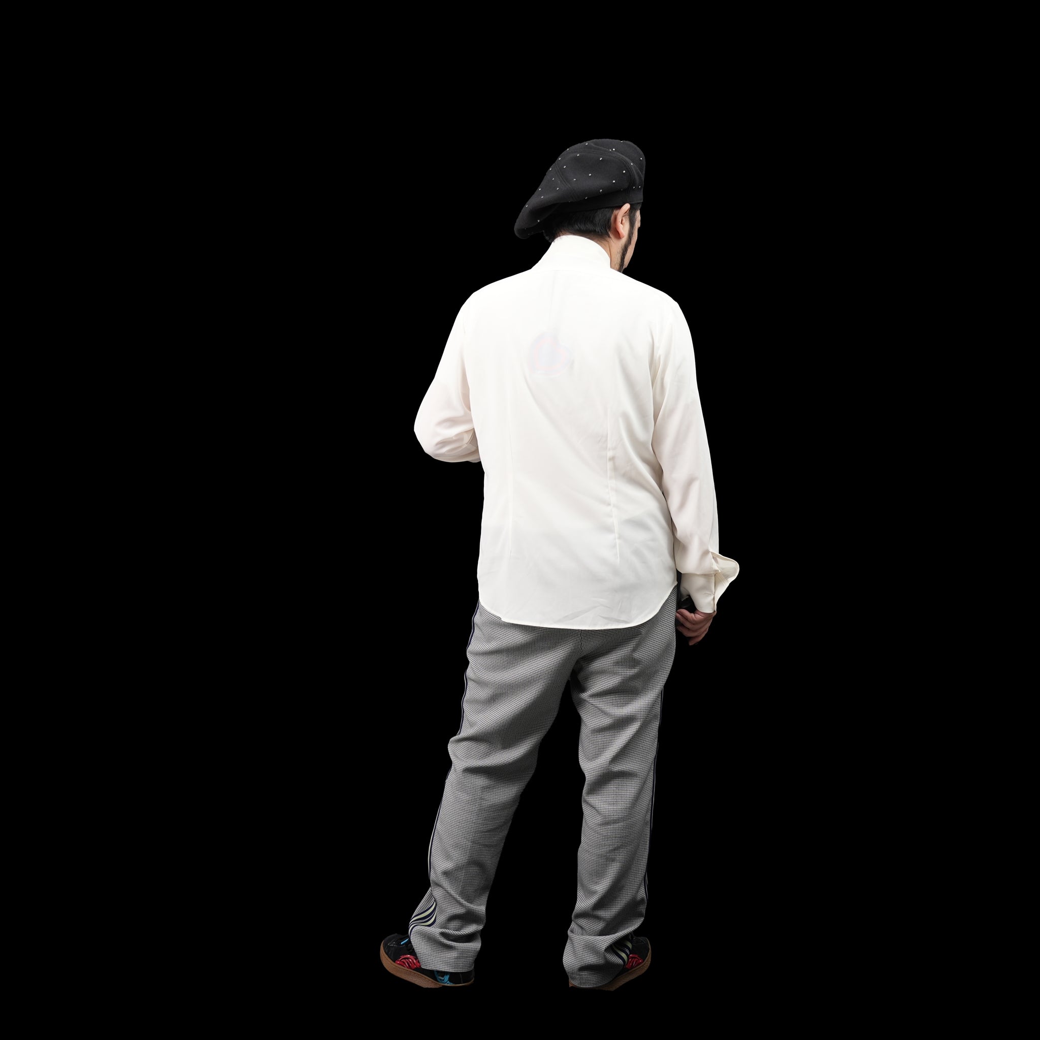 No:HT512 | Name:ROOTS ROCKER BERET with DOME STUDS | Color:Black【ORIGINAL JOHN_オリジナルジョン】
