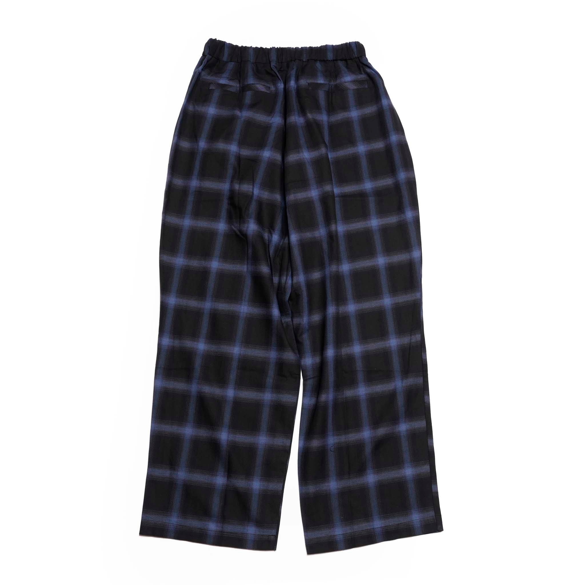 NERD CHECKED WIDE PANTS | Color_Blue/Black | No_co2025aw-02_blue/black【CONICHIWA BONJOUR_コニチワボンジュール】