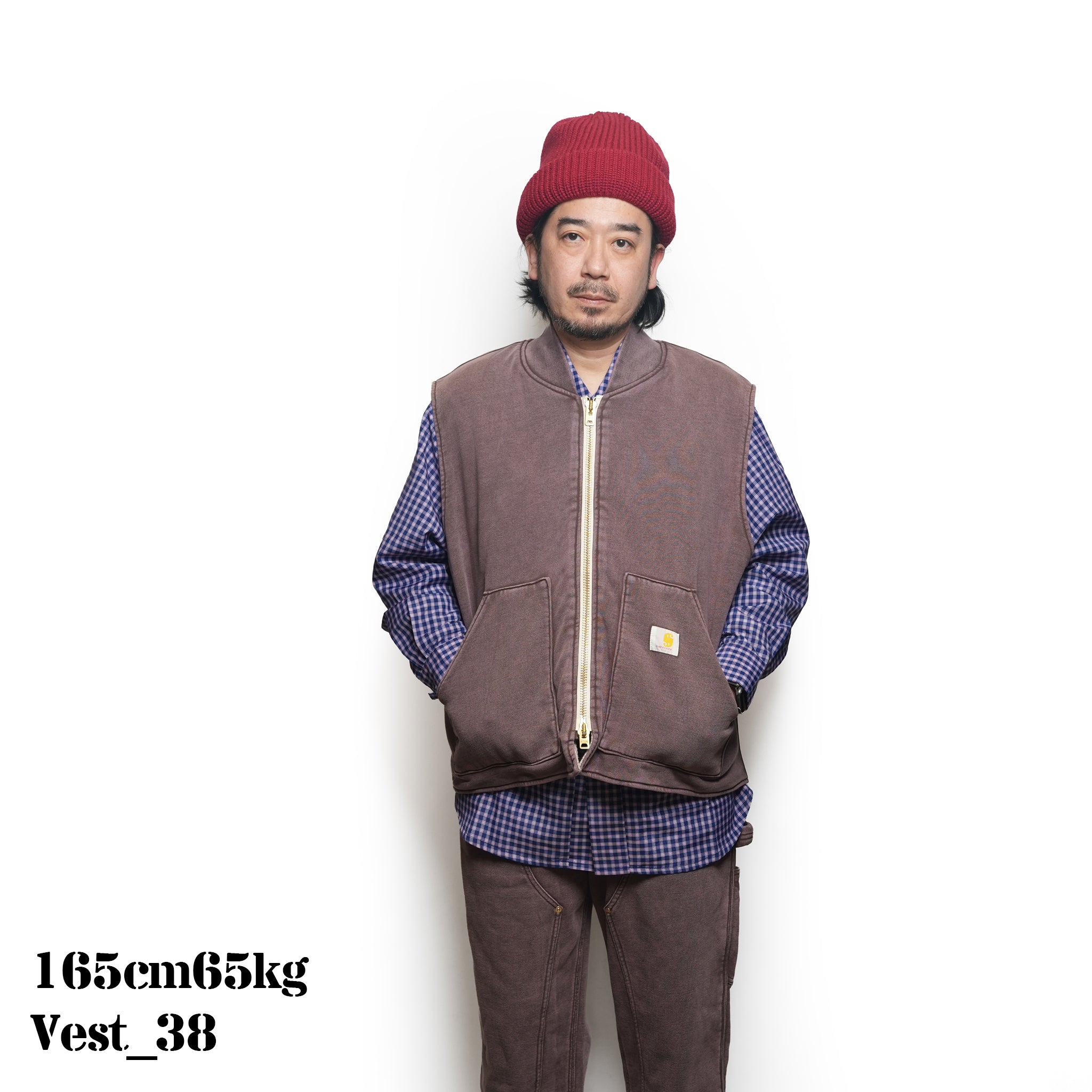 Cleary_Zip Vest | Color_Brown | No_CZ-ImSt-328A_Brown【IMPRESTORE_インプレストア】