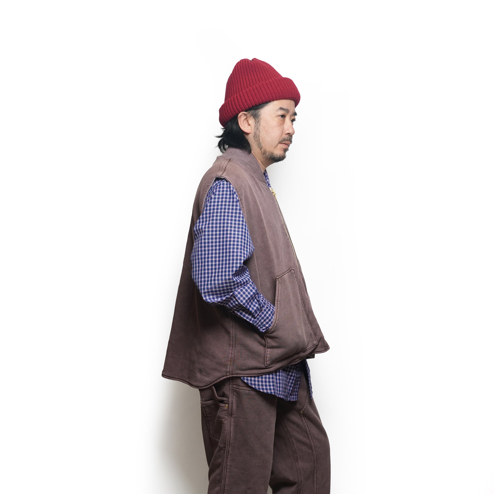 Cleary_Zip Vest | Color_Brown | No_CZ-ImSt-328A_Brown【IMPRESTORE_インプレストア】