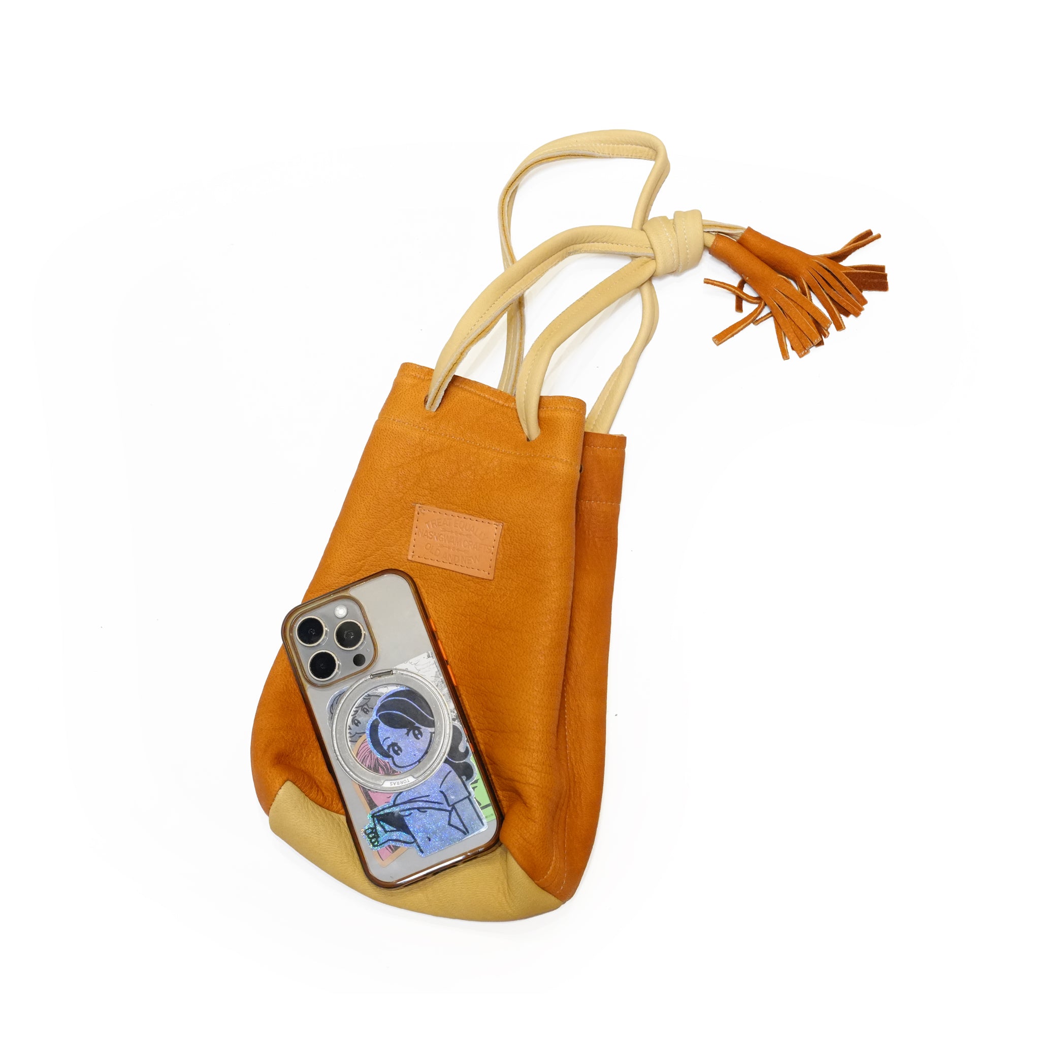 DEARSKIN WHISKY BAG – Camel / Black | NASNGWAM