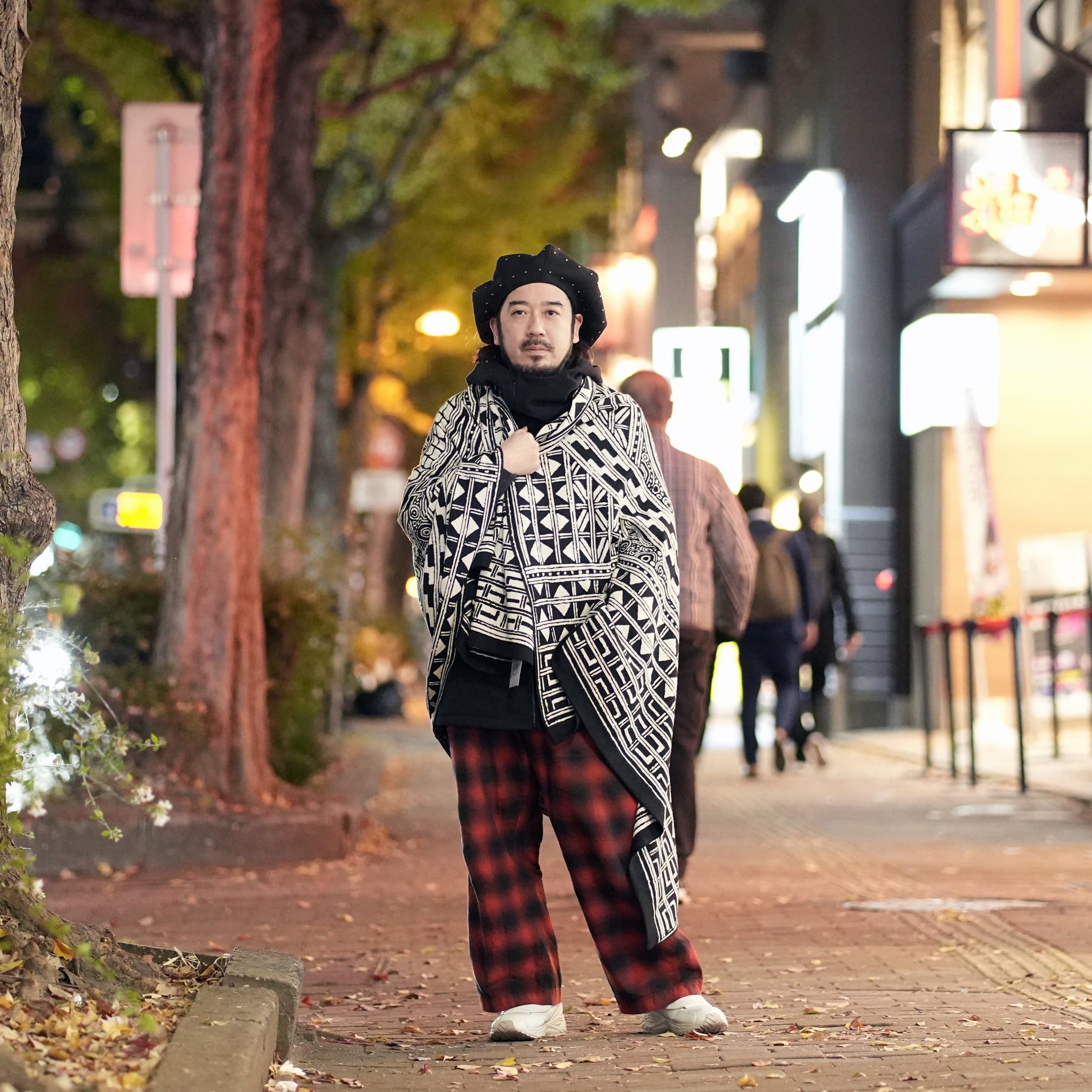 SF-APS01 | Drawing Ghost Big Shawl 『霊図』 | Color:Drawing Ghost【Apsu Shusei × STOF】【archive】