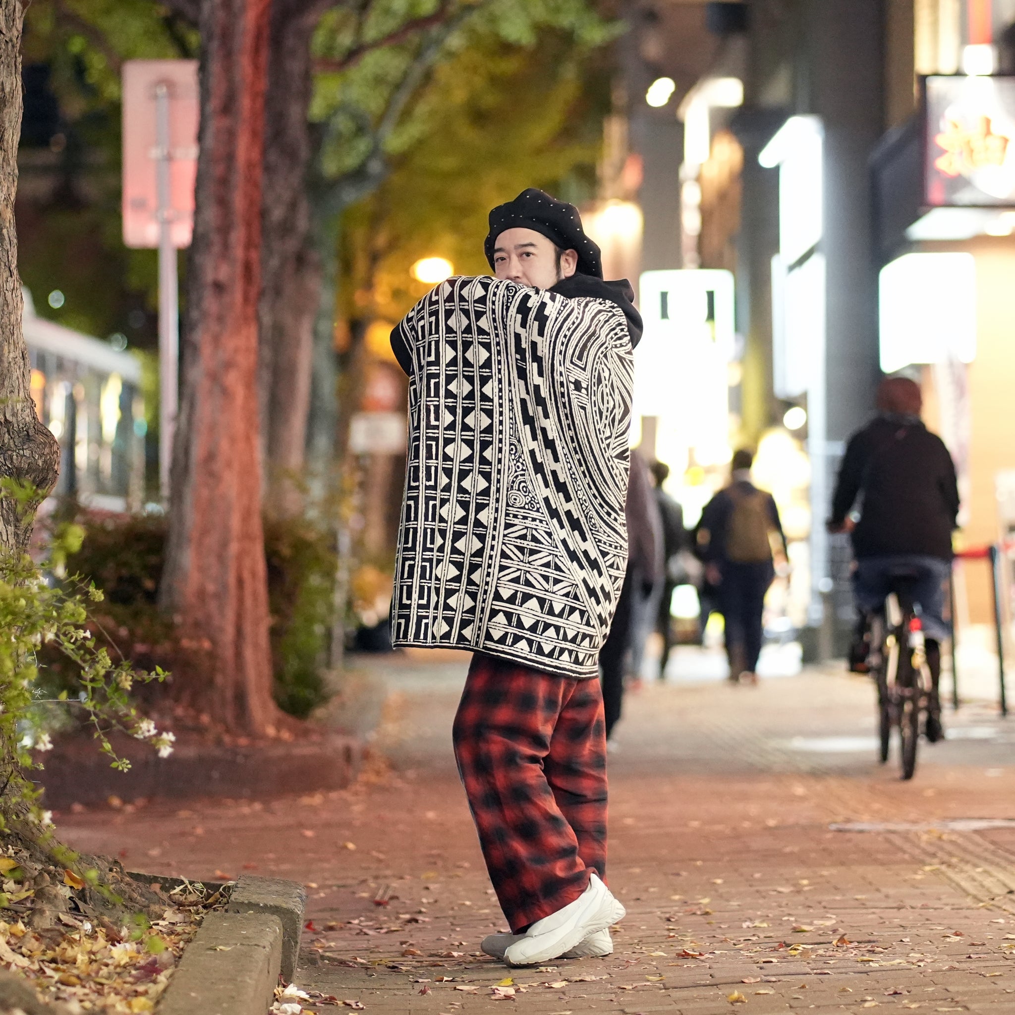 SF-APS01 | Drawing Ghost Big Shawl 『霊図』 | Color:Drawing Ghost【Apsu Shusei × STOF】【archive】