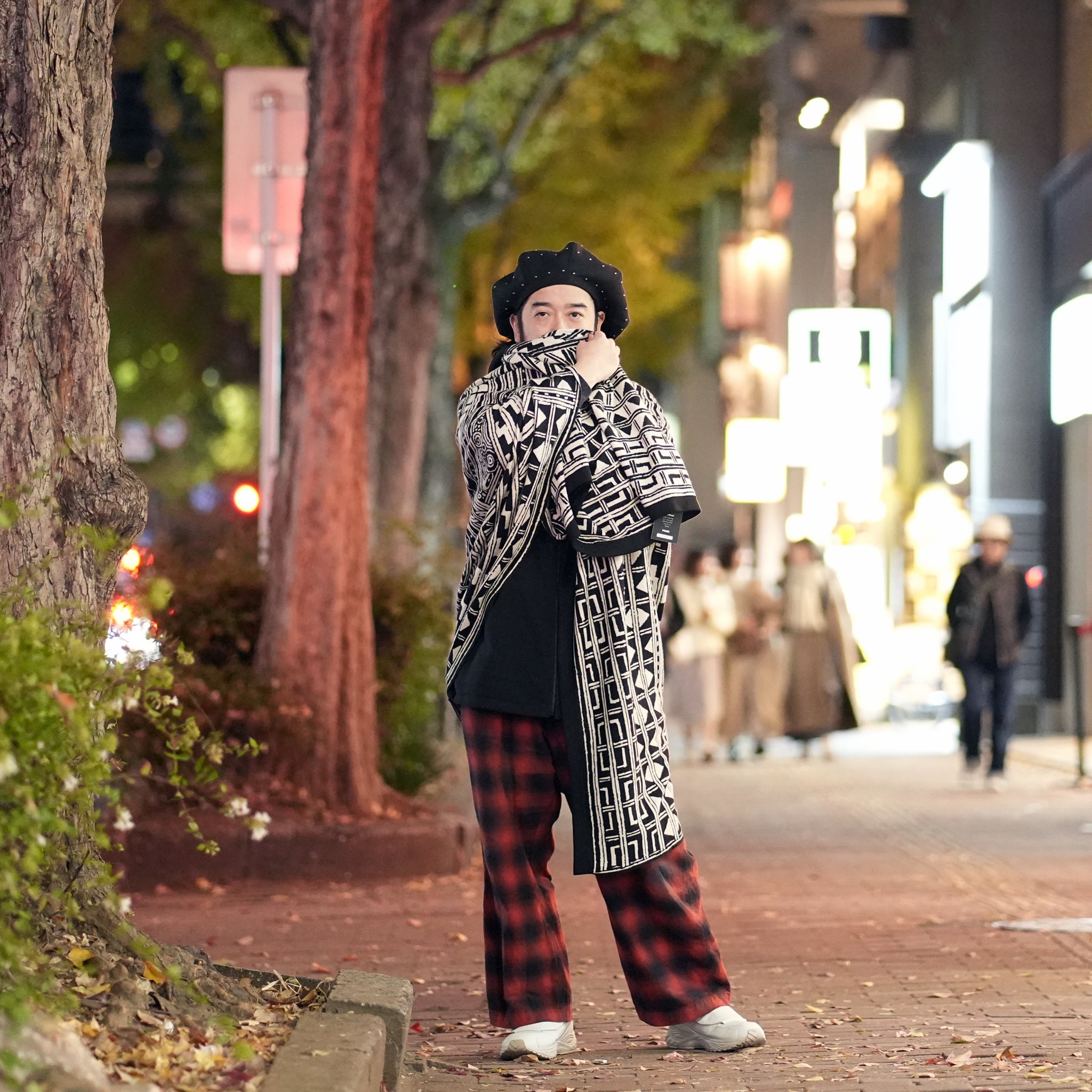 SF-APS01 | Drawing Ghost Big Shawl 『霊図』 | Color:Drawing Ghost【Apsu Shusei × STOF】【archive】
