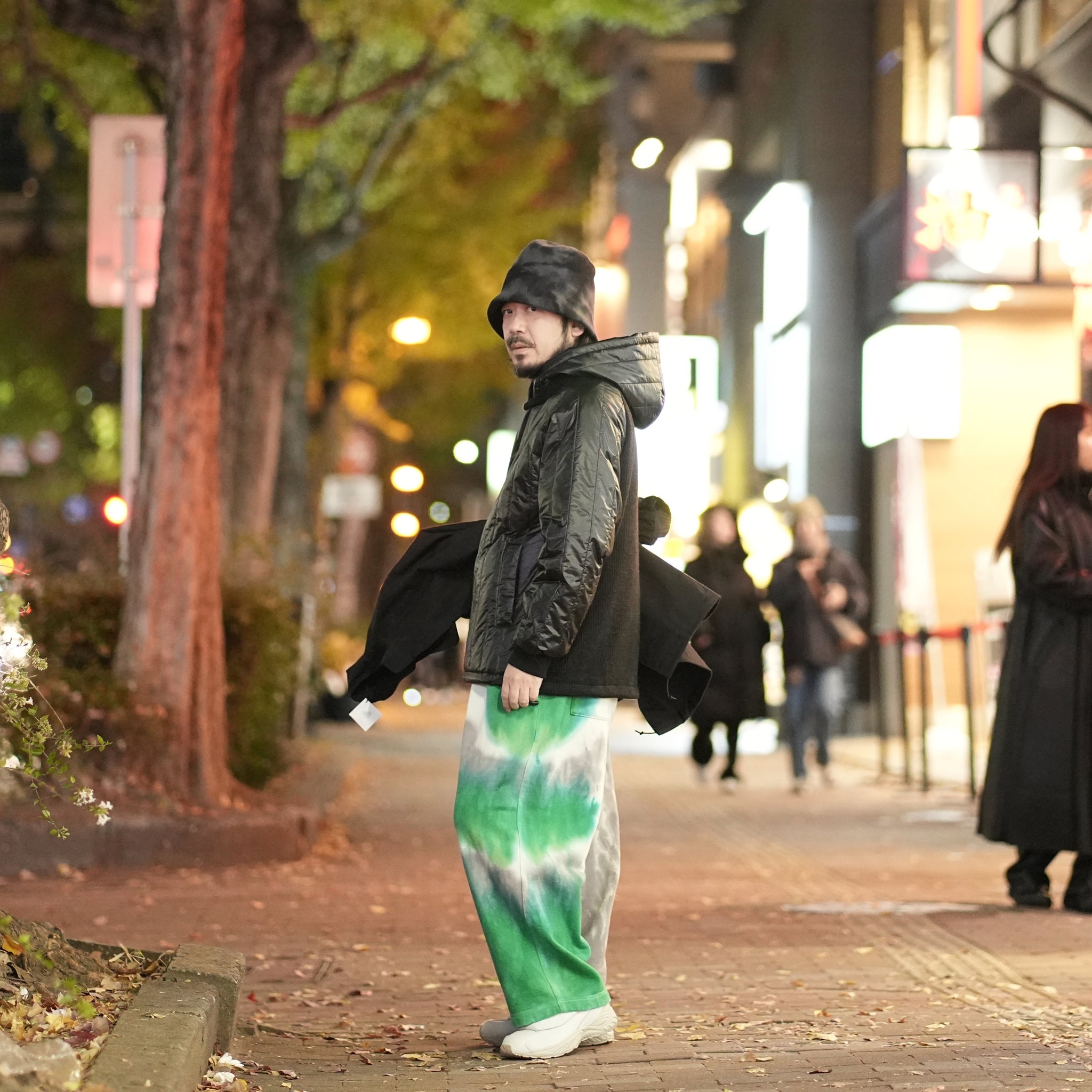 VOO-1143 | Ost QUILT HOODY | Color:Green/Coffee/Black【VOO_ヴォー】