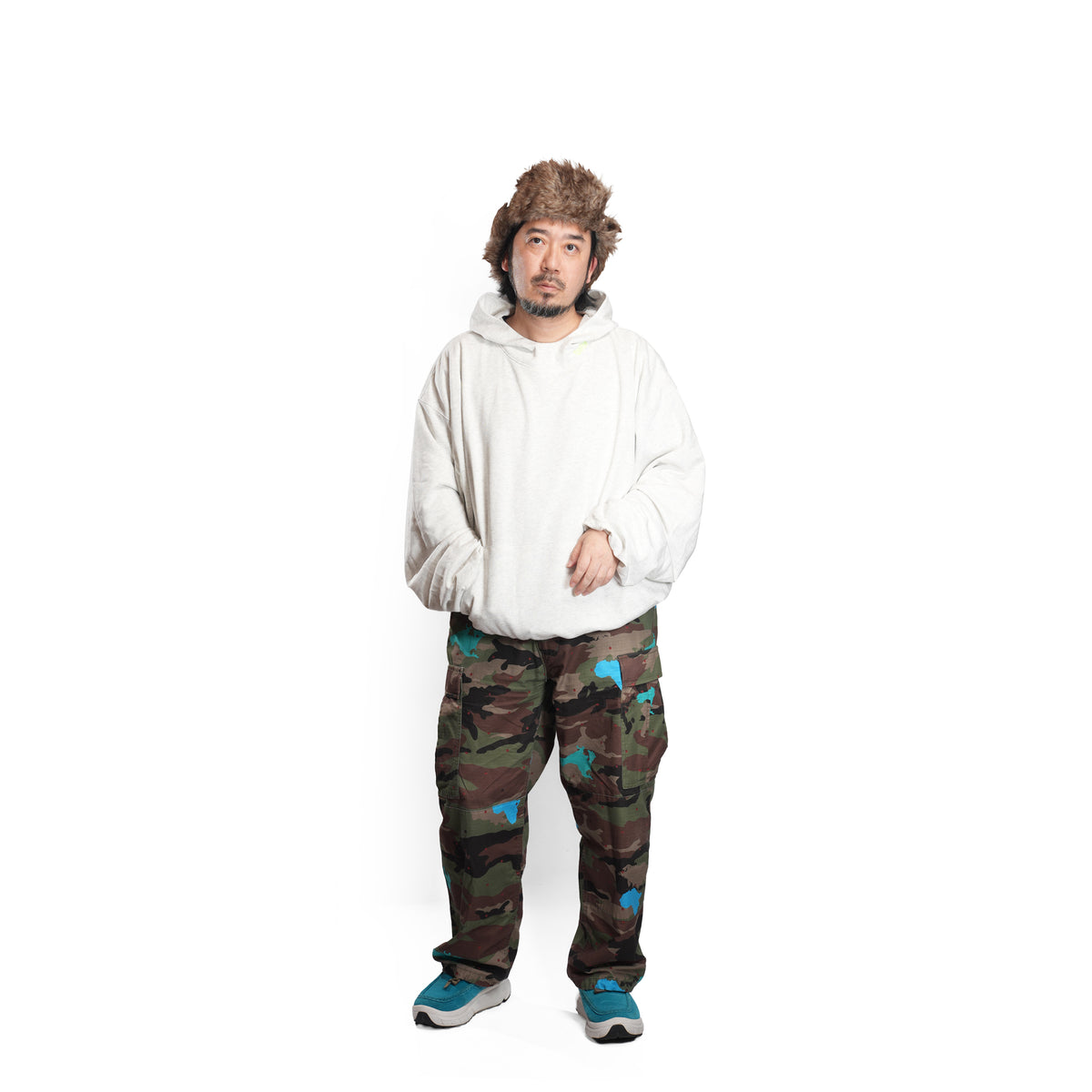 Balloon silhouette pullover hoodie – Ash | EFFECTEN