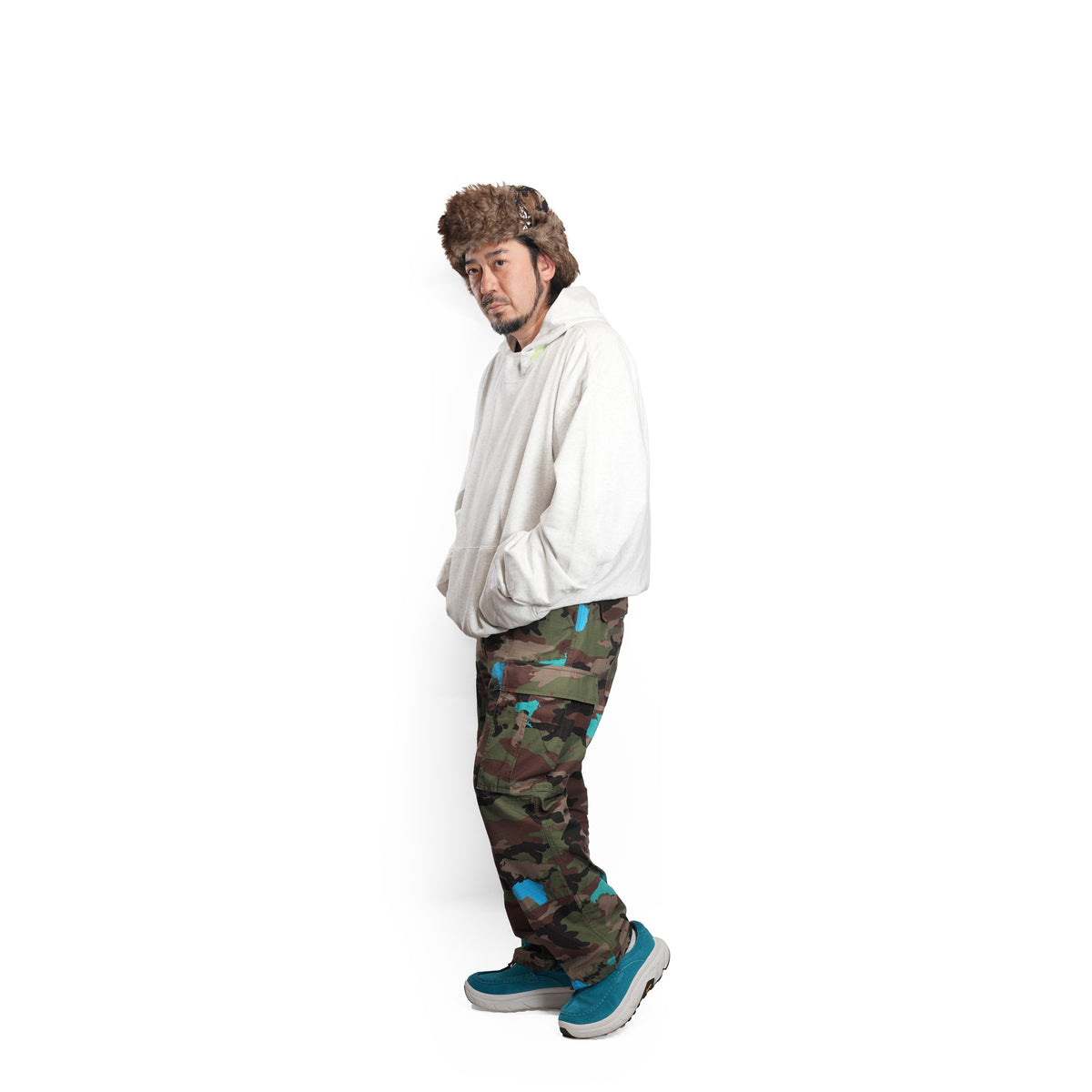 Balloon silhouette pullover hoodie – Ash | EFFECTEN