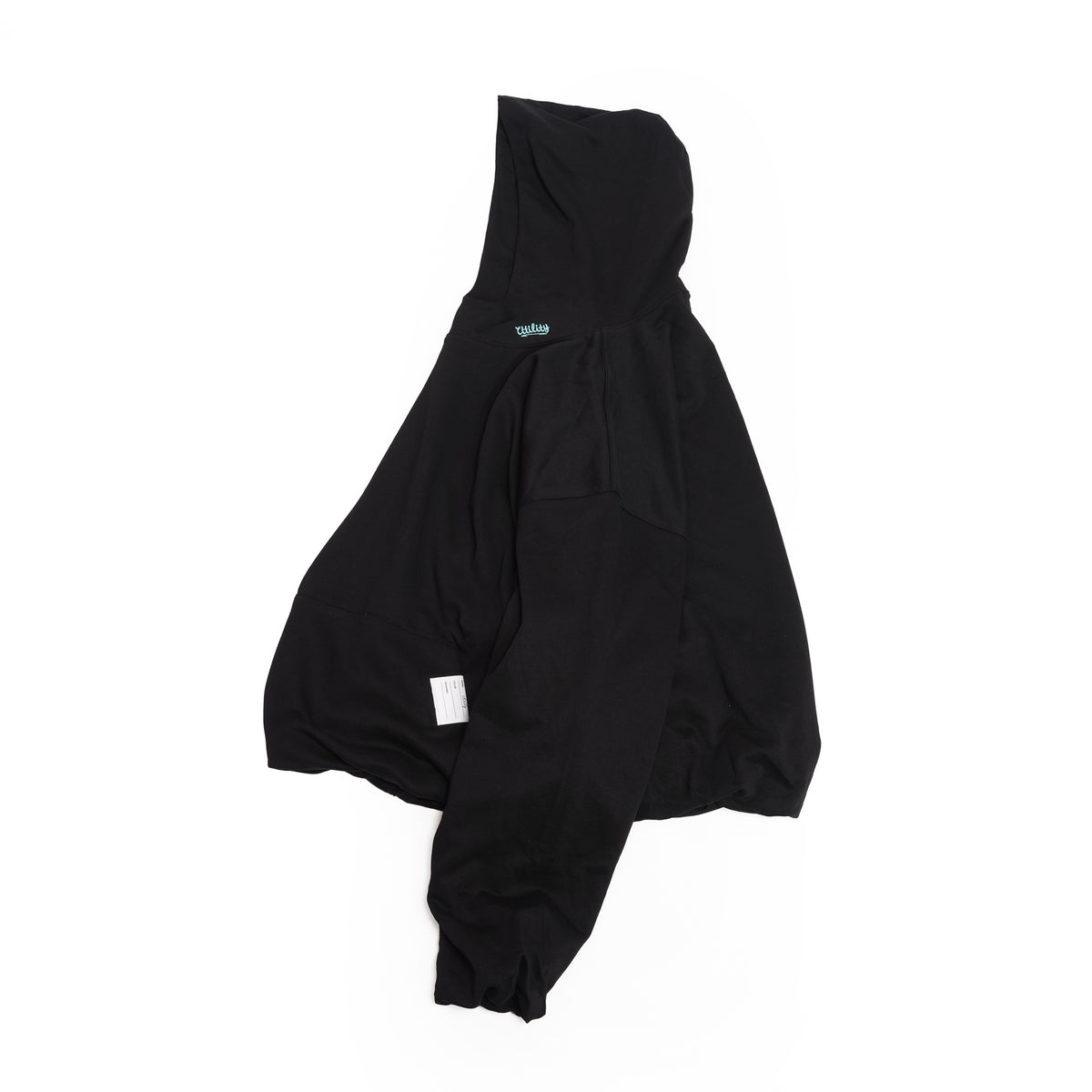 Balloon silhouette pullover hoodie – Black | EFFECTEN