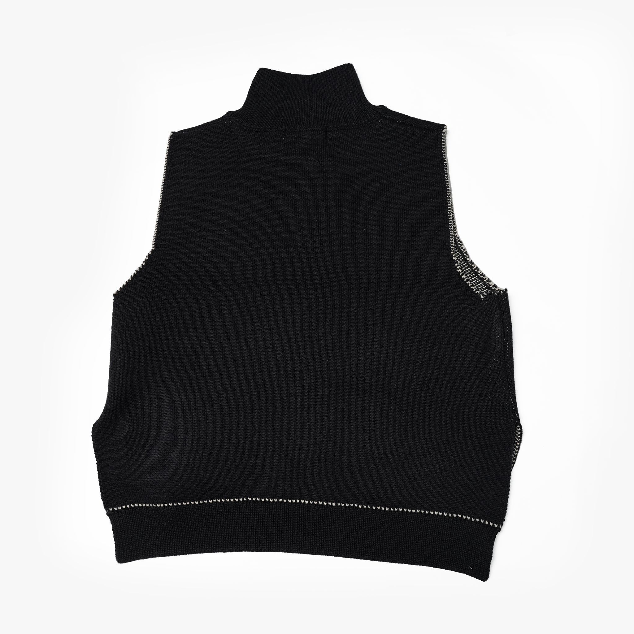 Name:Fringe Vest Sweater | Color:Black【AMBERGLEAM_アンバーグリーム】| No:1331151113