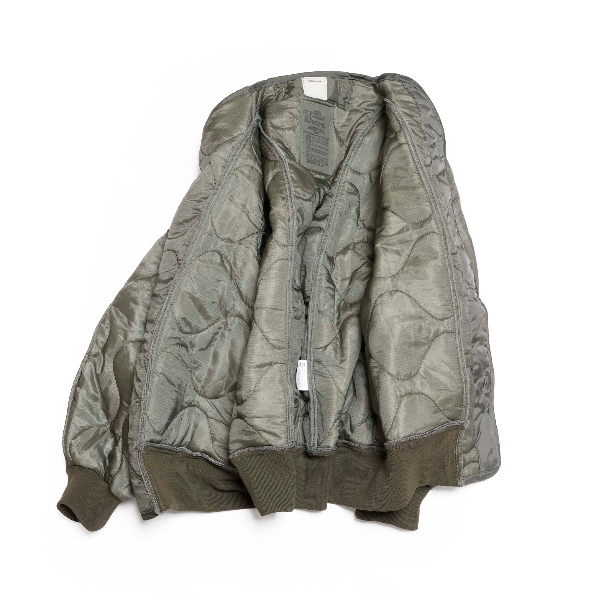 QUILTING MA-1 | Color_Olive | No_odd2025aw-005【ODDMENT_オッドメント】