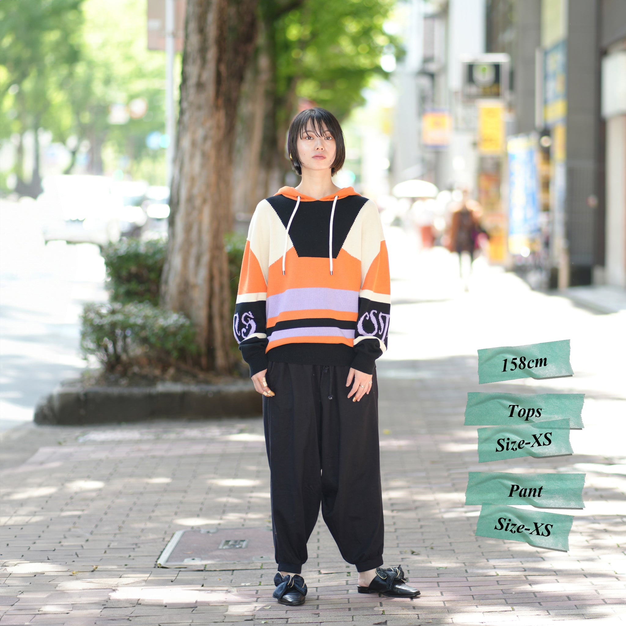 OTS REACTIVE KNIT HOODY – Geo Orange | ONE TEASPOON
