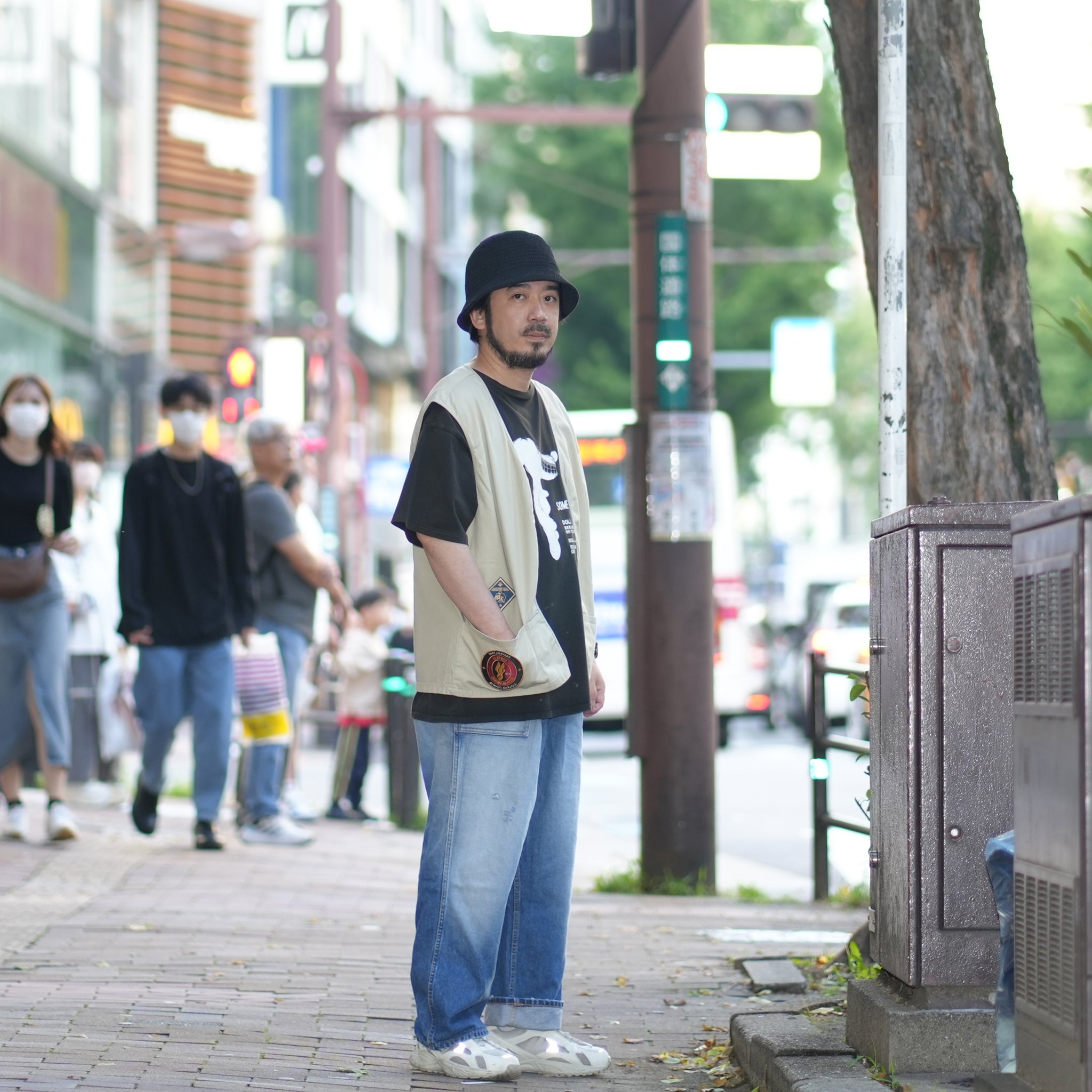 23#01373-7010 | BOYSCOUT VEST-PATCHES | Color:ベージュ【MINAMI ANDERSON_ミナミアンダーソン】