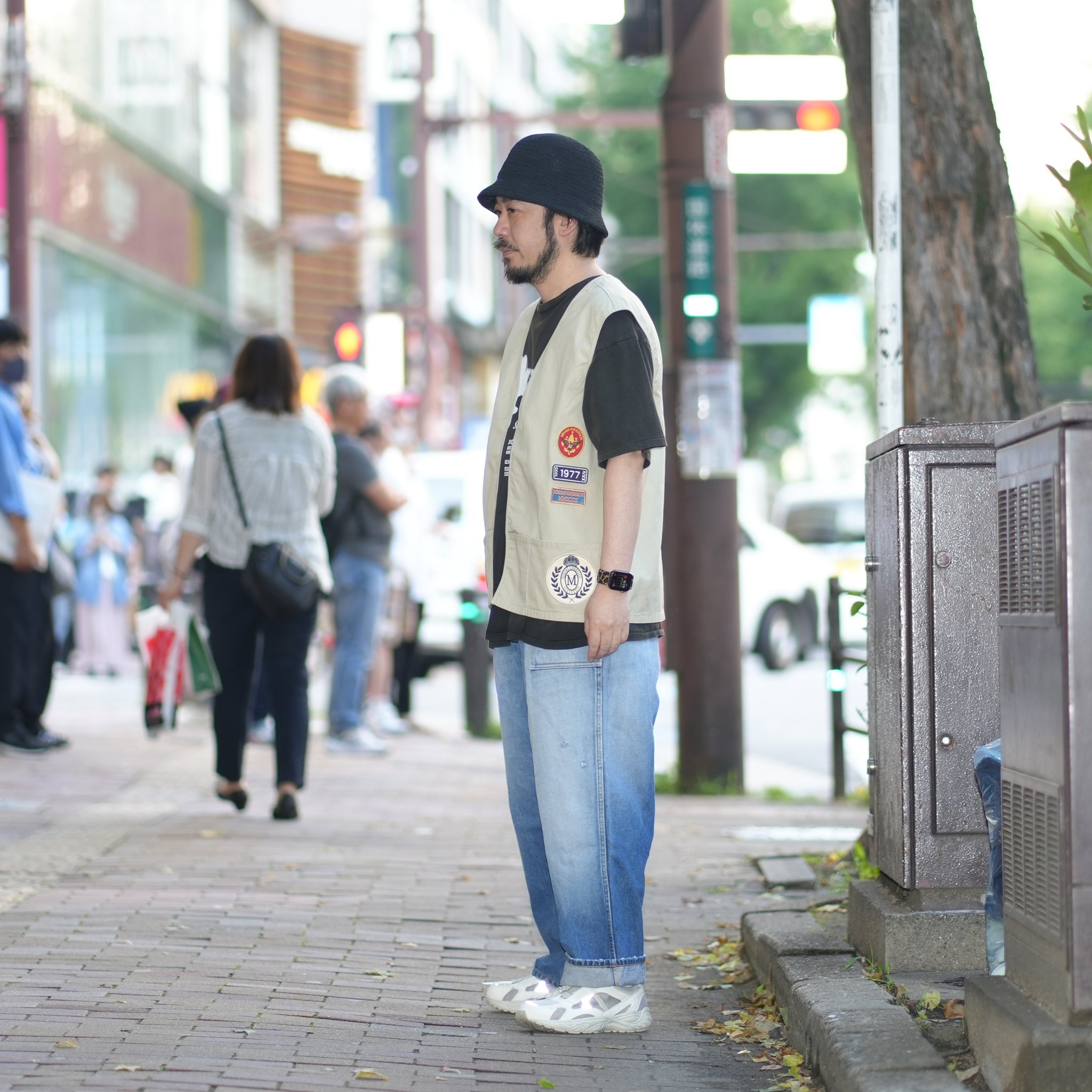 23#01373-7010 | BOYSCOUT VEST-PATCHES | Color:ベージュ【MINAMI ANDERSON_ミナミアンダーソン】