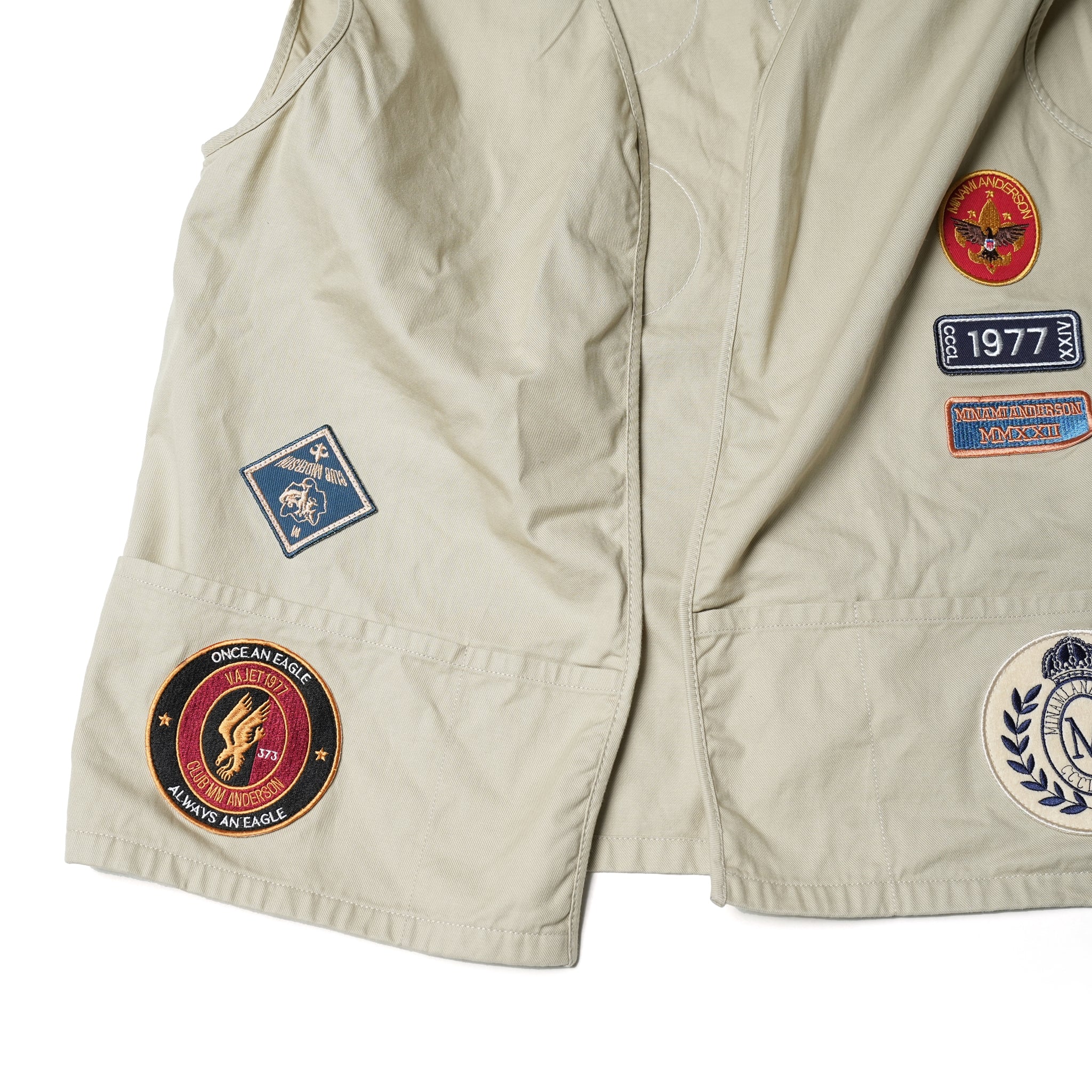 23#01373-7010 | BOYSCOUT VEST-PATCHES | Color:ベージュ【MINAMI ANDERSON_ミナミアンダーソン】