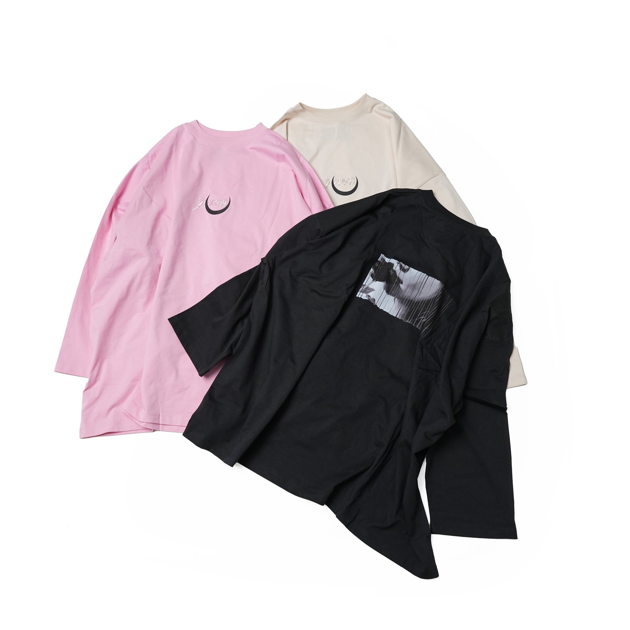 Seivosnmizuki | Seivson x Mizuki 2023AW "THE MOON LOVE" COLLABORATION - Embroidered Logo Moon Love TEE【SEIVSON_セイブソン】【archive】