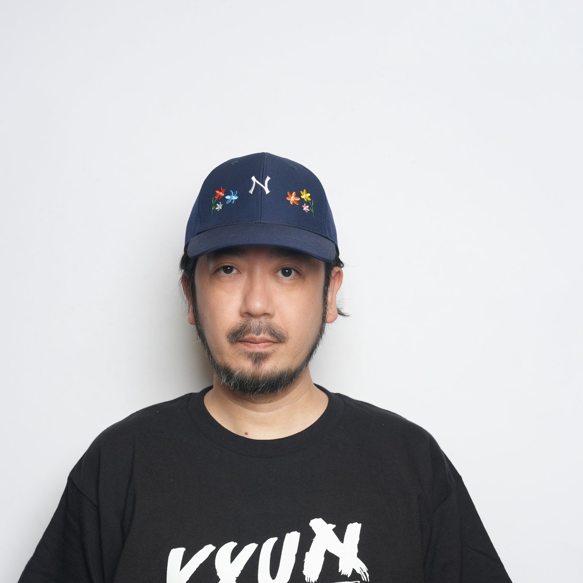 Mini Logo Flower Cap – Navy | NICK GEAR
