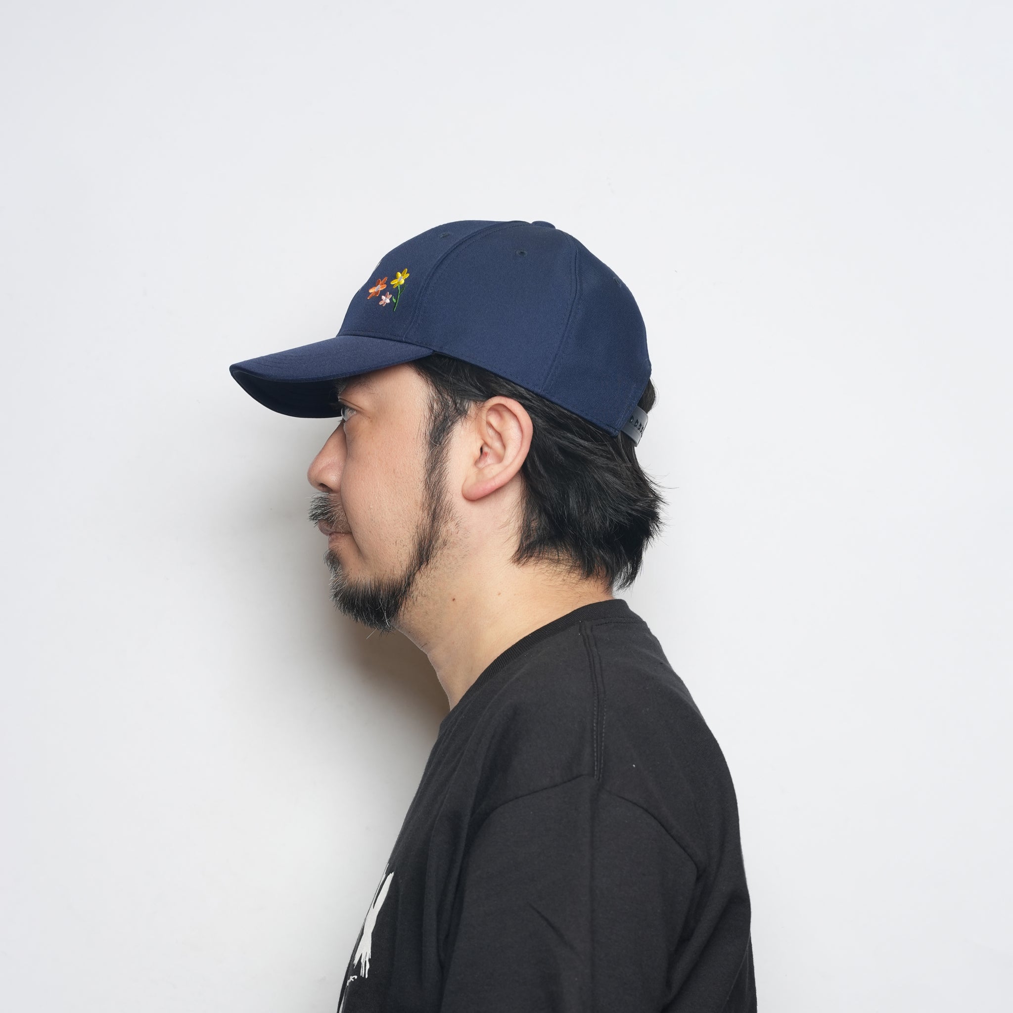 Mini Logo Flower Cap – Navy | NICK GEAR