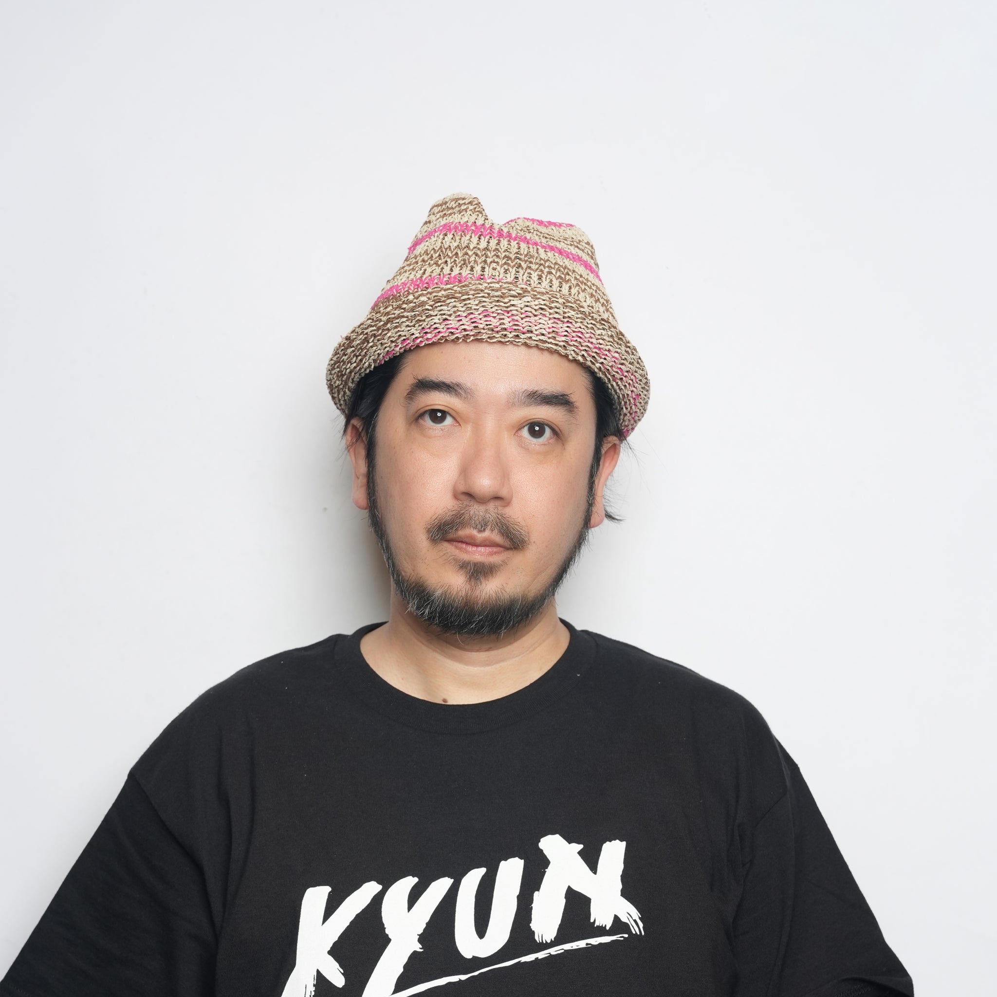 Multi Border Roll Knit Cap – Beige | INDIETRO ASSOCIATION