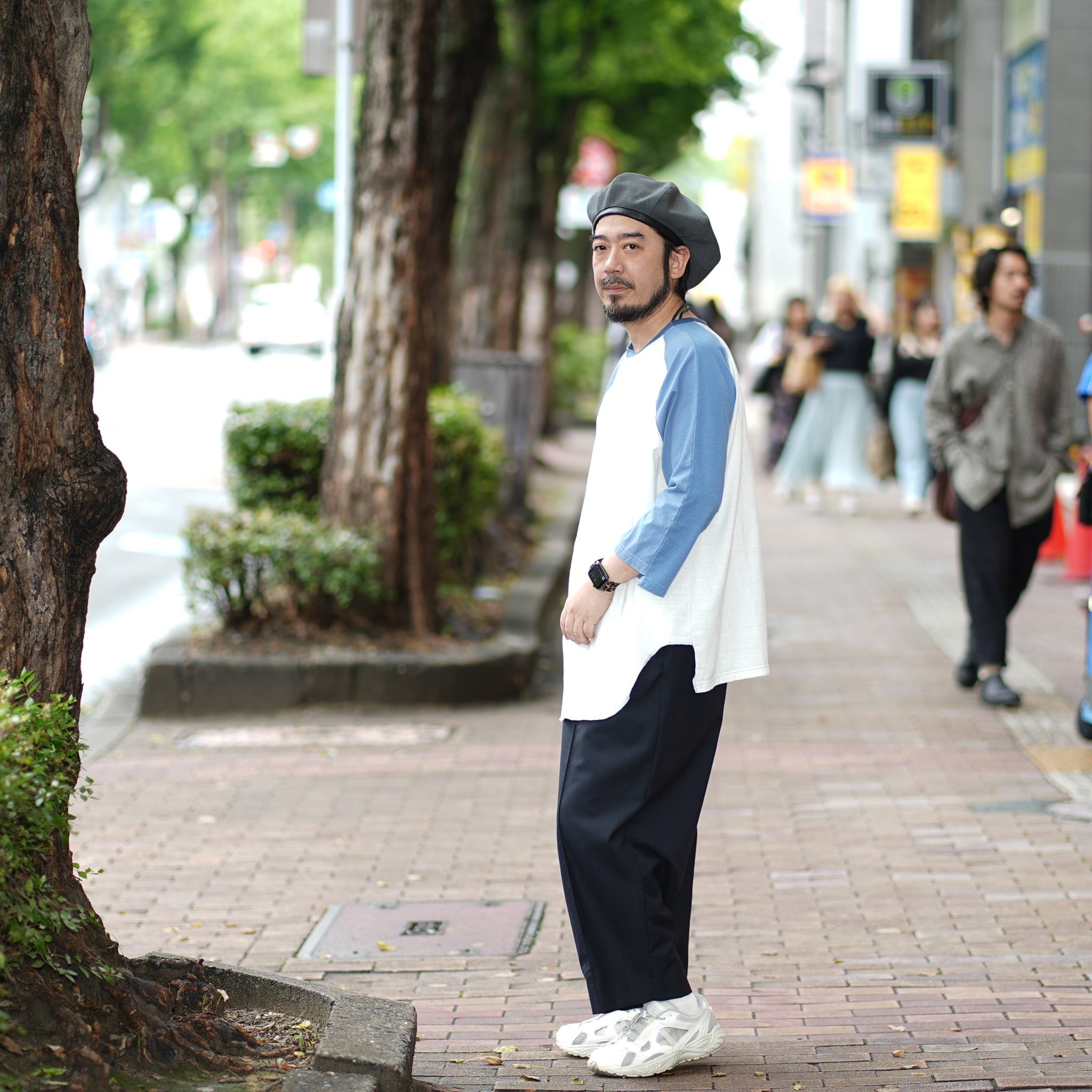 No:tb-t0201_Blue | Name:ALL ROUND TRAINER 3/4 T-shirts | Color:Blue【TRAINERBOYS_トレーナーボーイズ】