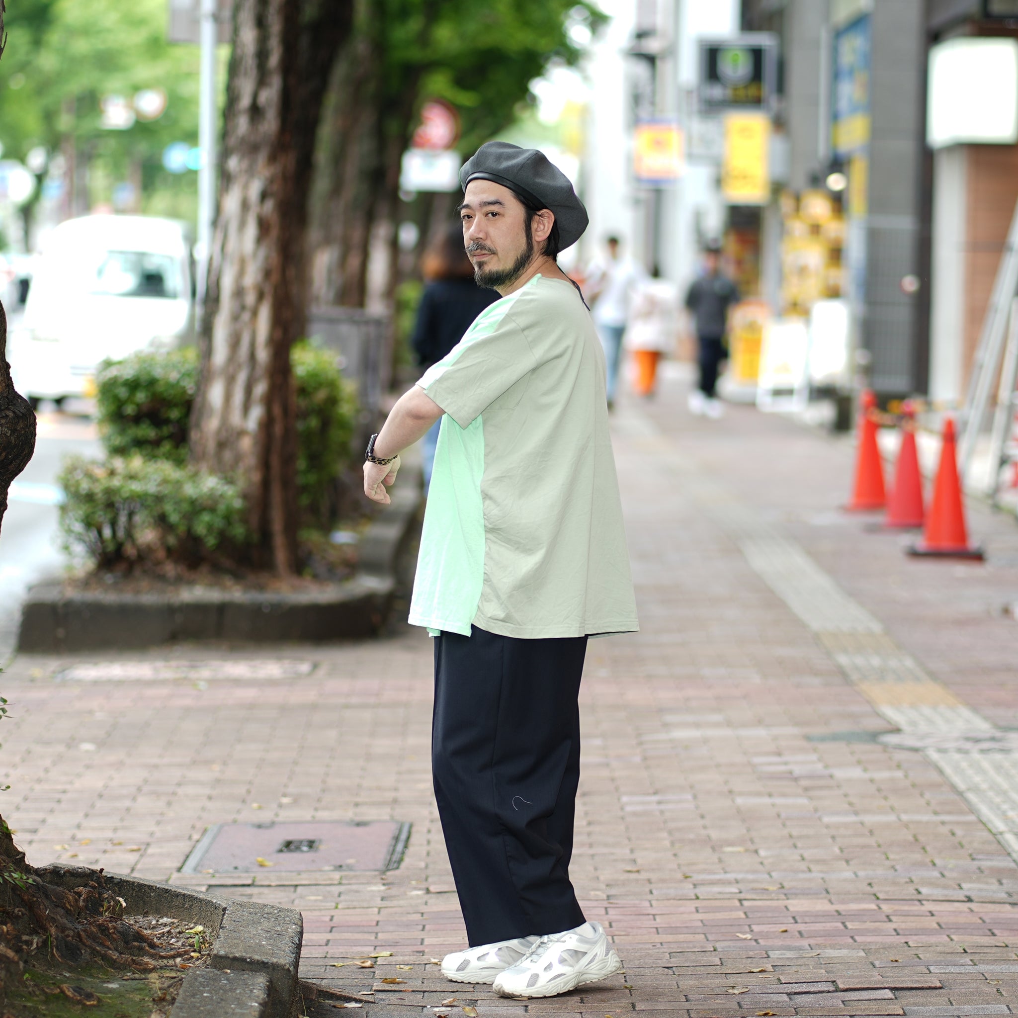 No:tb-t0200_lgreen | Name:ALL ROUND T-shirts | Color:L.green【TRAINERBOYS_トレーナーボーイズ】