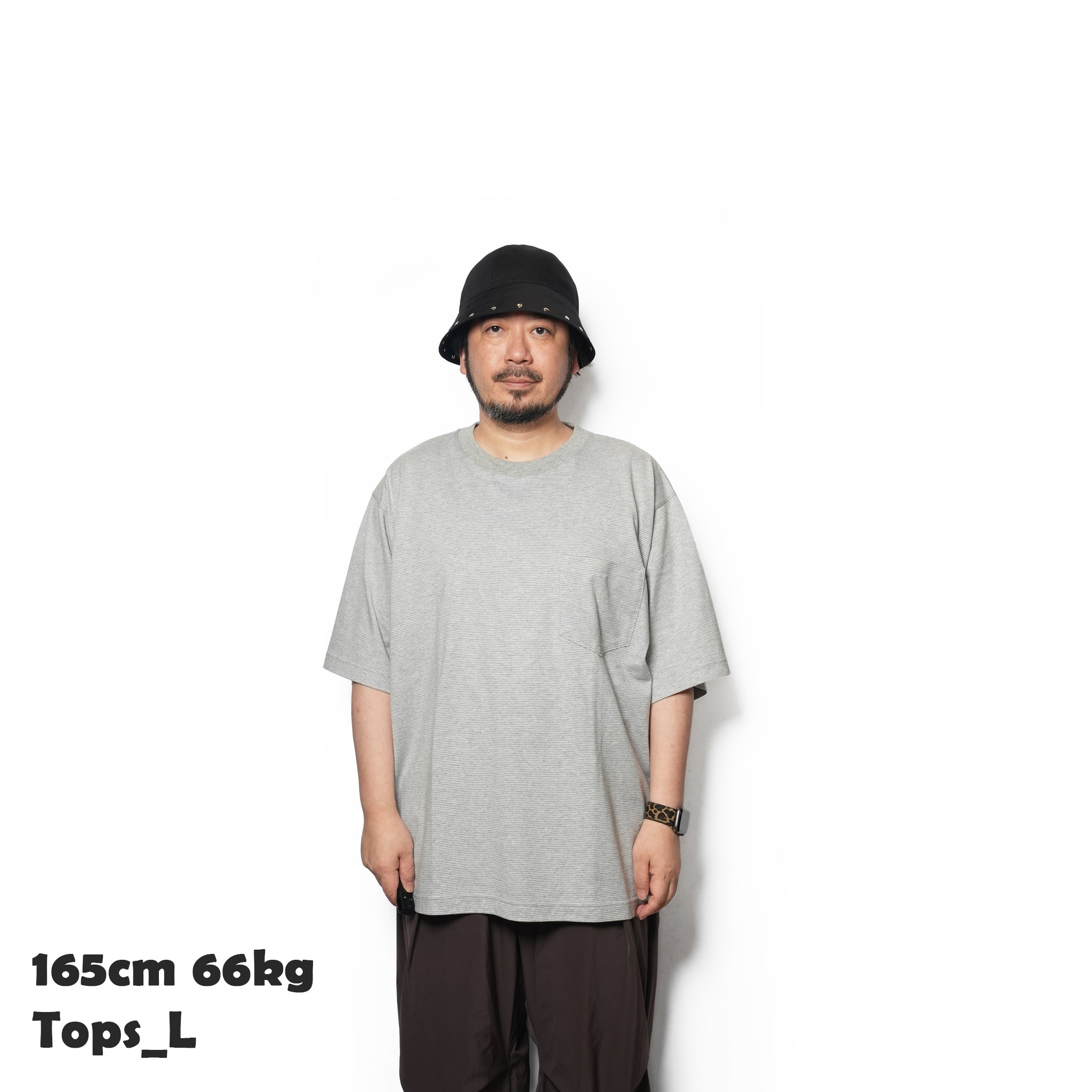 REGULAR S/S TEE – Gray Border | POWDERHORN MOUNTAINEERING【ネコポス選択可能】