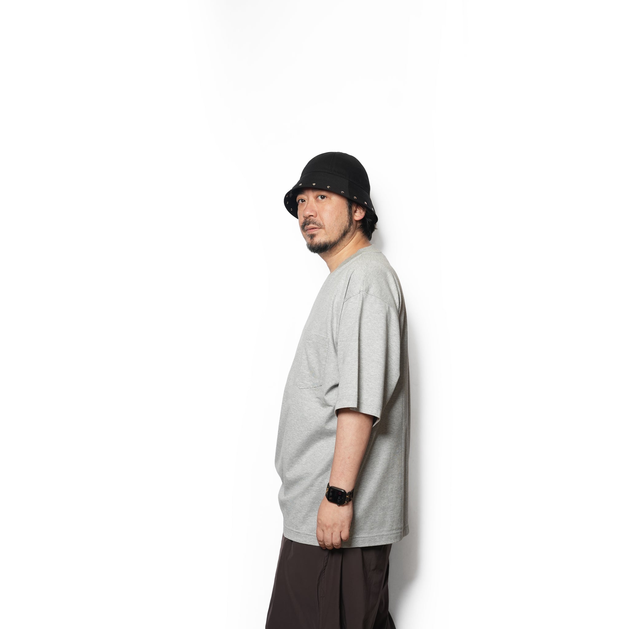 REGULAR S/S TEE – Gray Border | POWDERHORN MOUNTAINEERING【ネコポス選択可能】