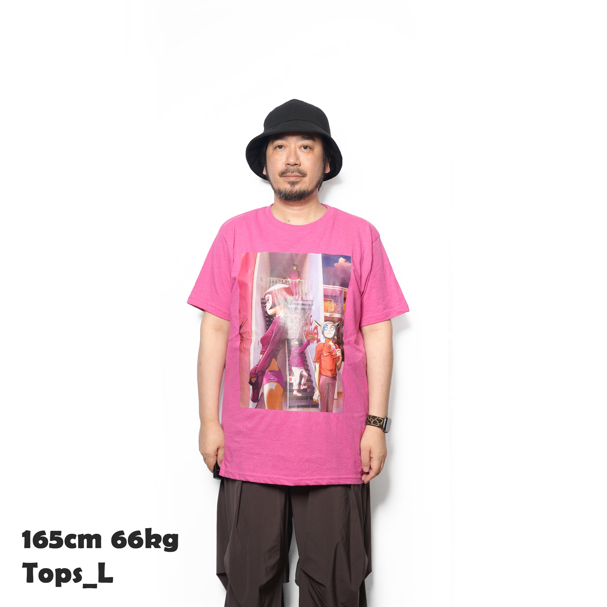 Gorillaz Unisex T-Shirt: The Static Channel (Pink) (Back Print) | CULTURE TEE【ネコポス選択可能】