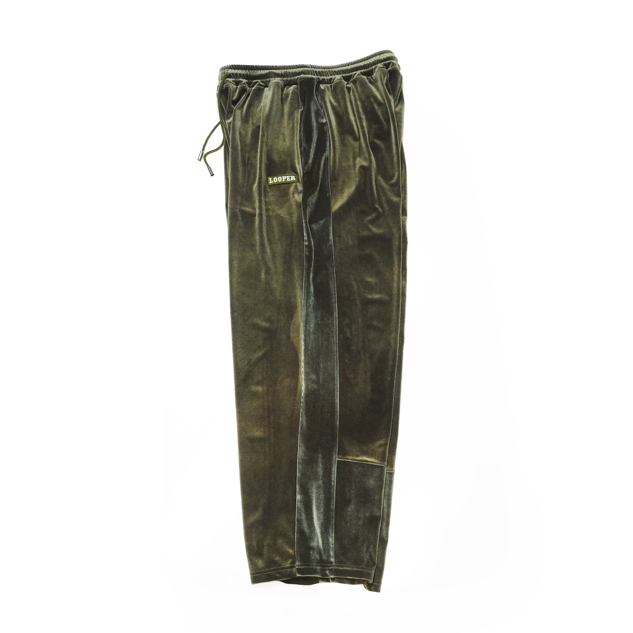 ベロアカッティングラインパンツ – Olive | 2601KT102_Olive | Looper