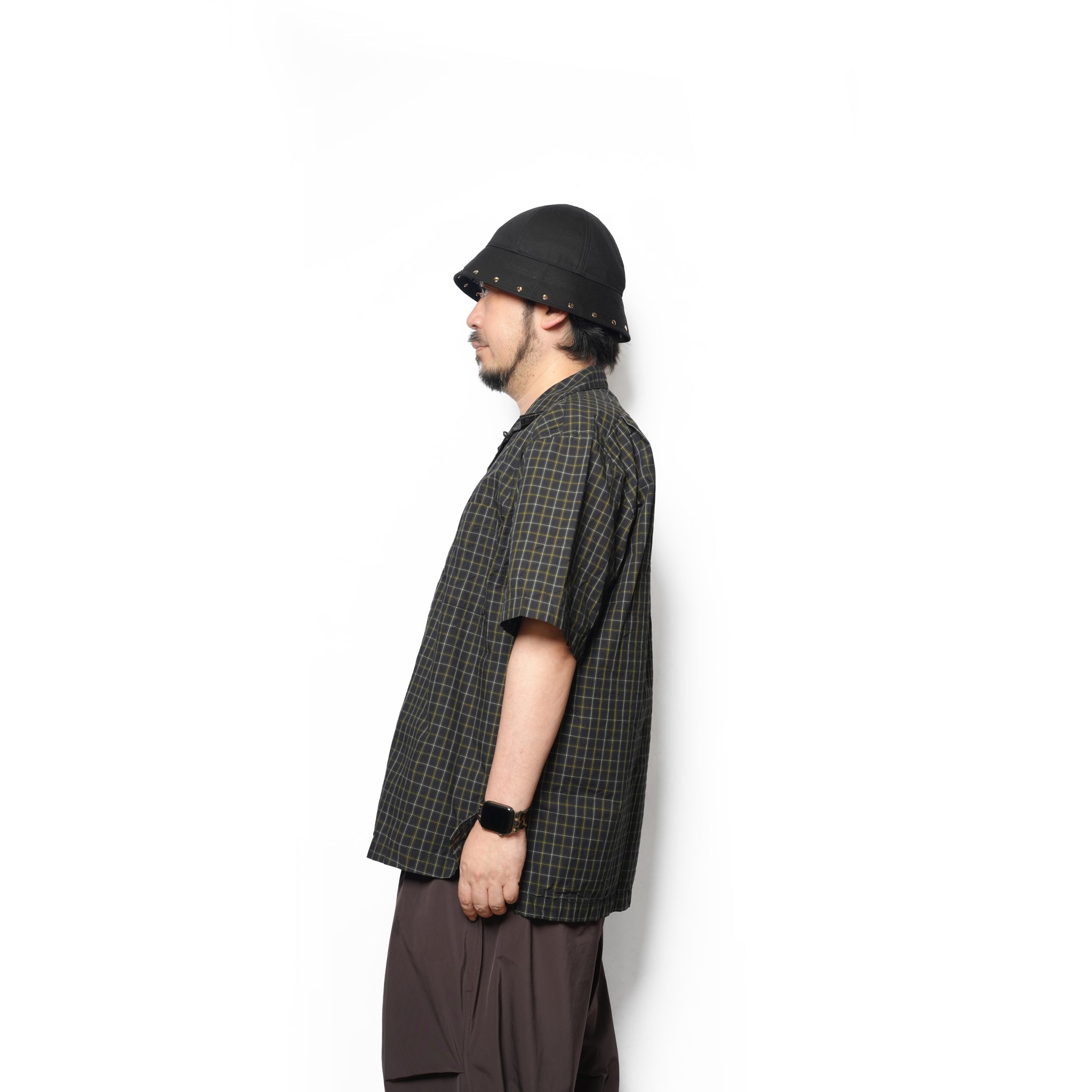 OPEN COLLAR SHIRT-BRITISH CHECK – Navy | CATTA SHIRTS