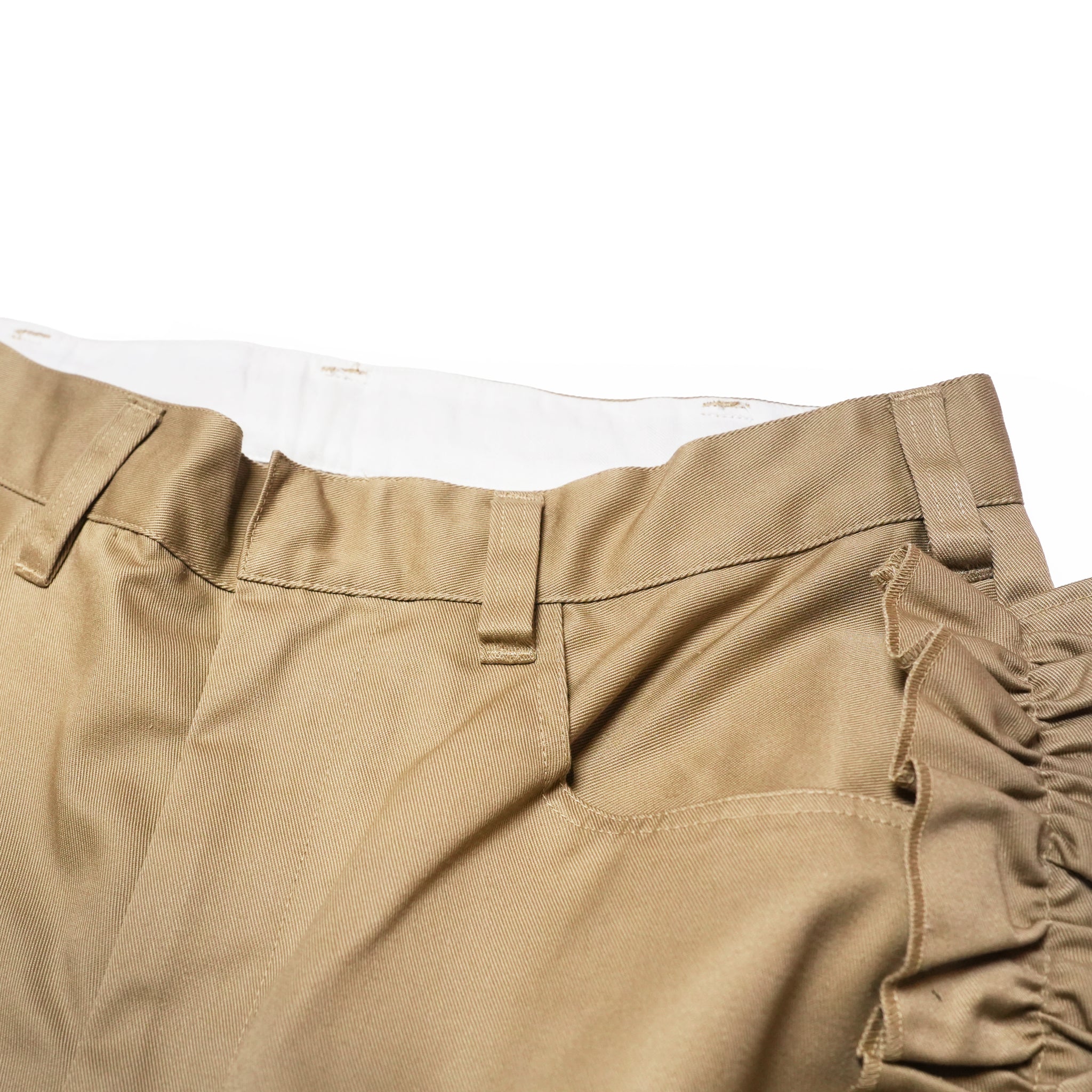 Frill Chino Shorts | Color_Beige | No_26S-04_Beige【NICK GEAR_ニックギア】【入荷予定アイテム・入荷連絡可能】