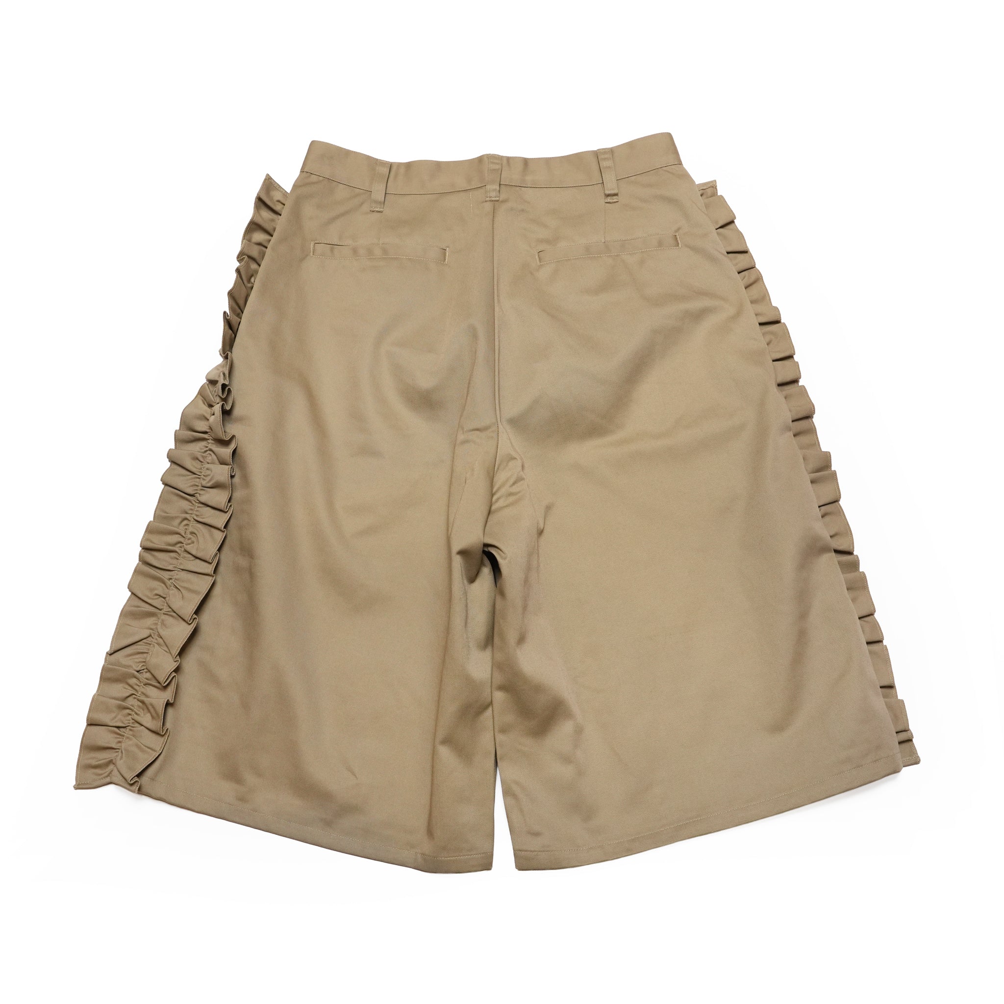 Frill Chino Shorts | Color_Beige | No_26S-04_Beige【NICK GEAR_ニックギア】【入荷予定アイテム・入荷連絡可能】