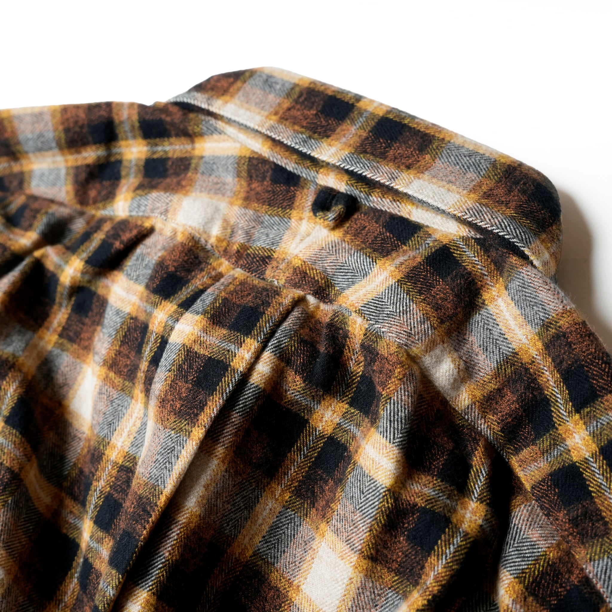 REGULAR COLLAR SHIRT-FLANNEL CHECK – Yellow | CATTA SHIRTS
