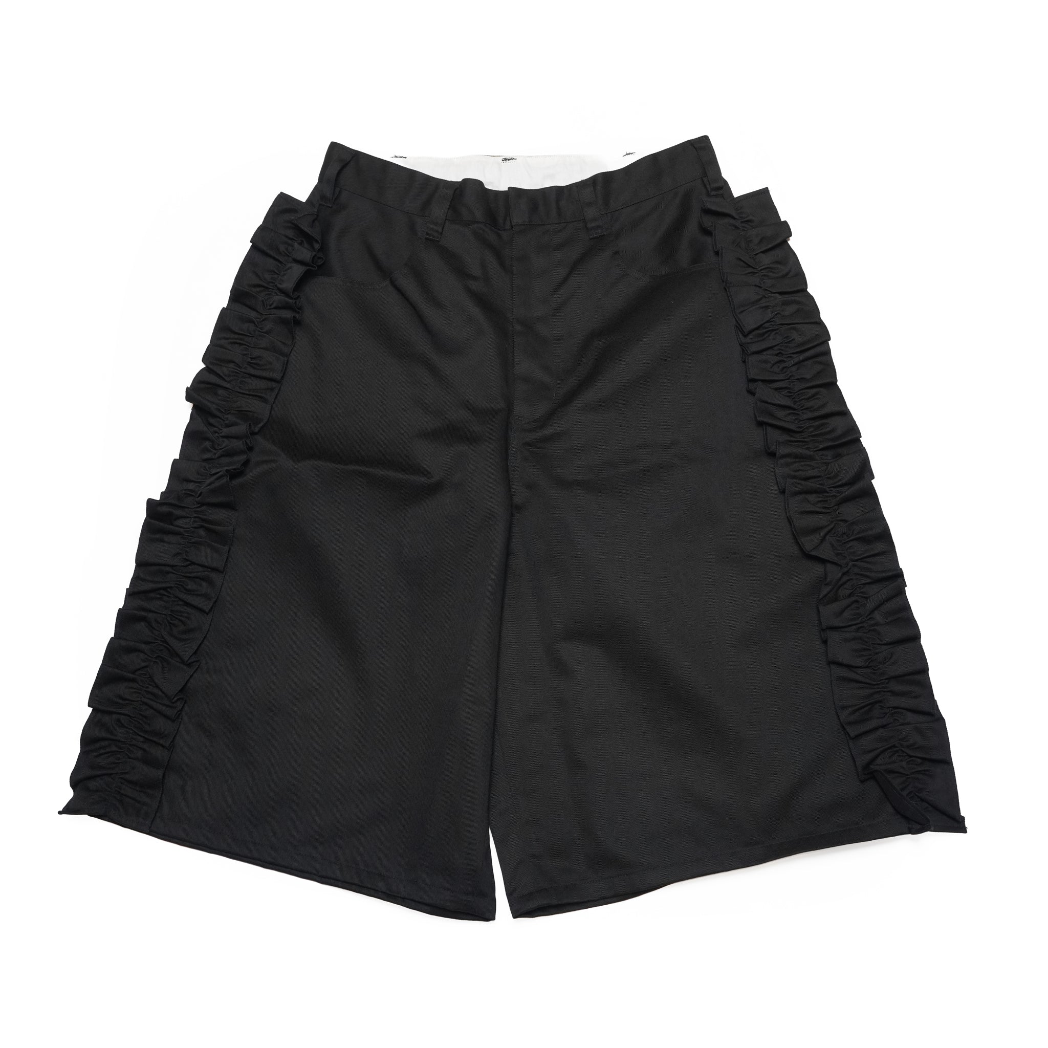 Frill Chino Shorts | Color_Black | No_26S-04_Black【NICK GEAR_ニックギア】【入荷予定アイテム・入荷連絡可能】