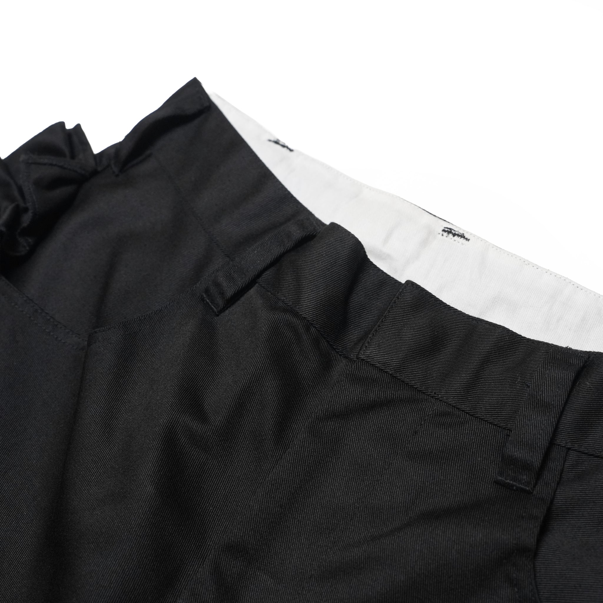Frill Chino Shorts – Black | NICK GEAR