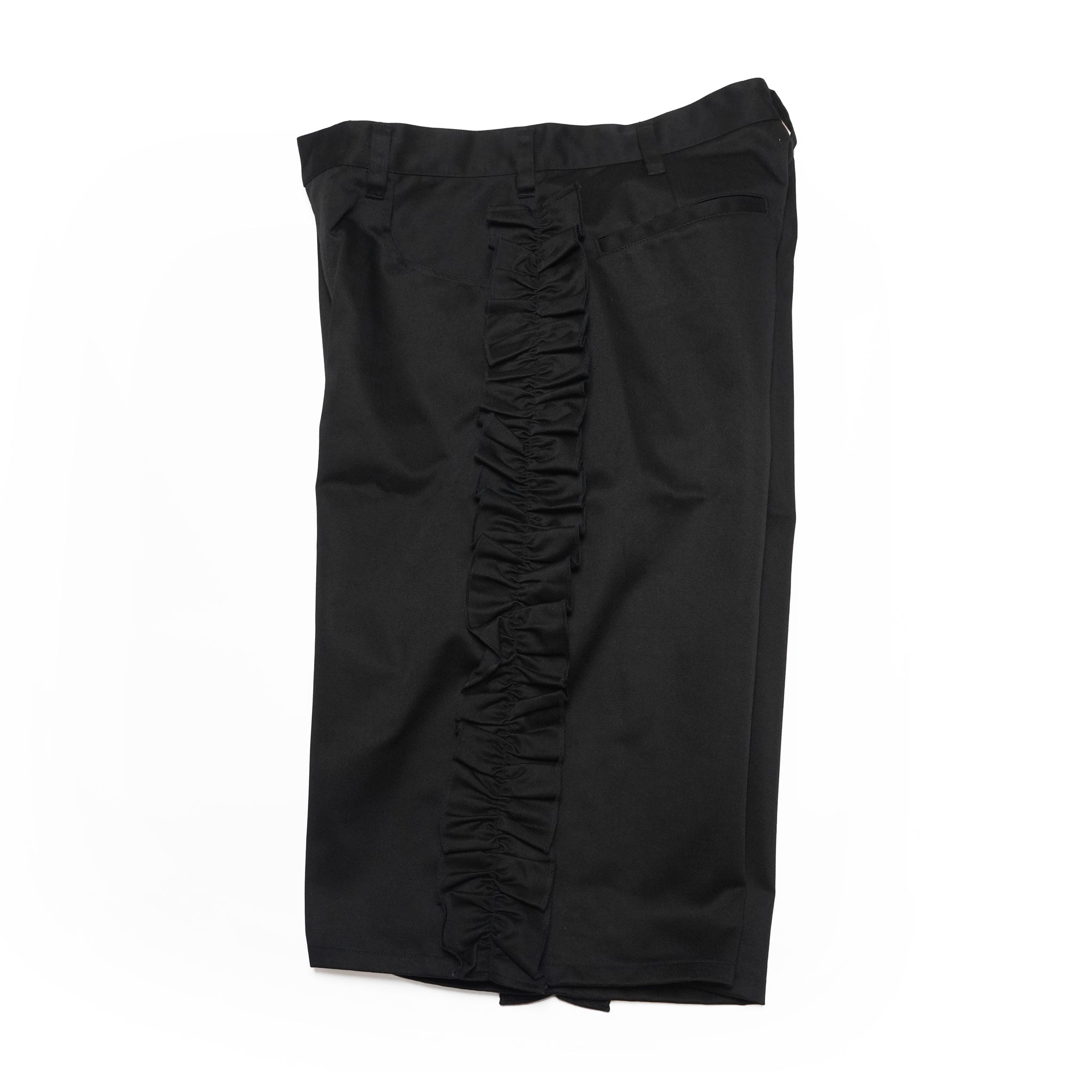 Frill Chino Shorts – Black | NICK GEAR