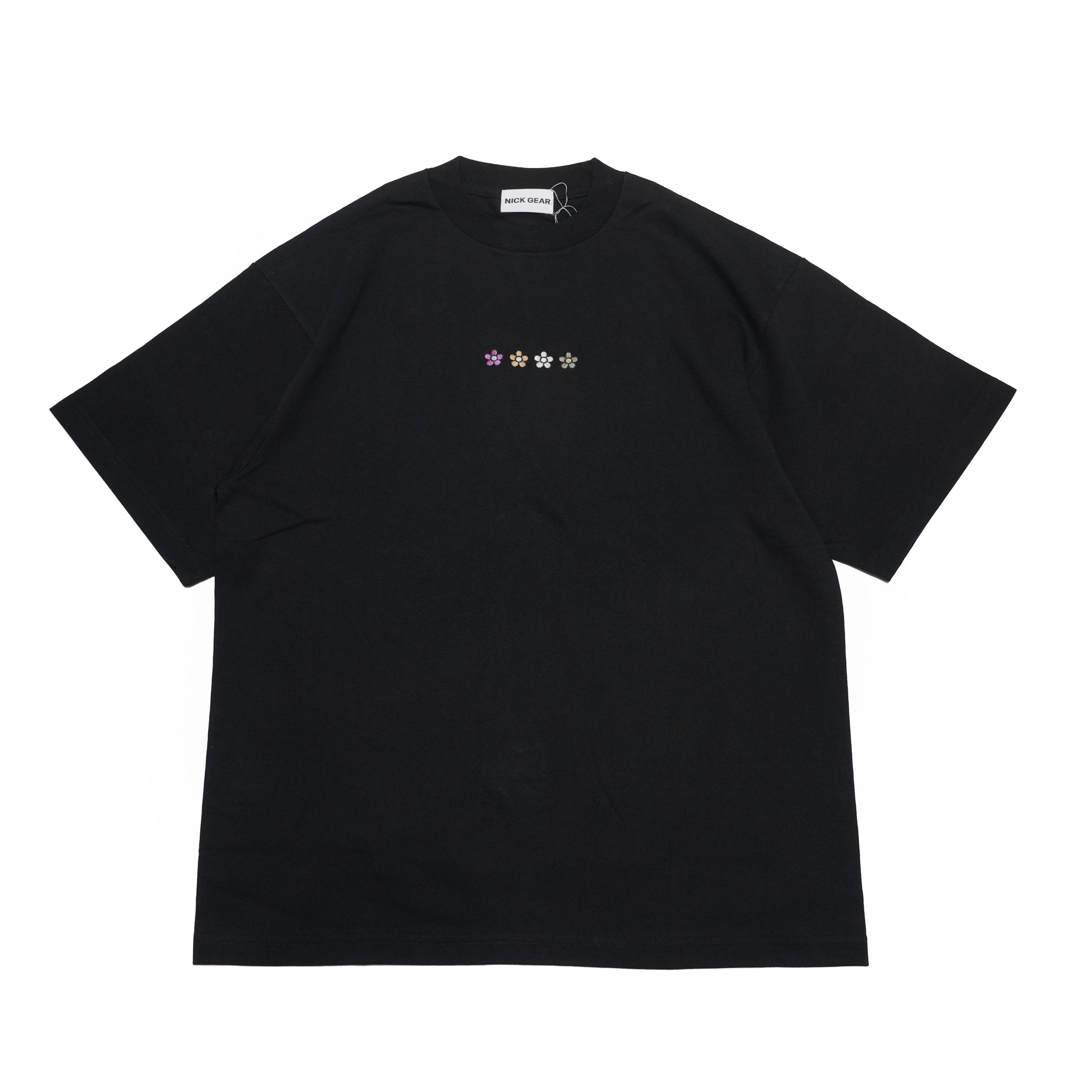 Alignment Flower T-Shirt | Color_Black | No_26S-05_Black【NICK GEAR_ニックギア】【入荷予定アイテム・入荷連絡可能】